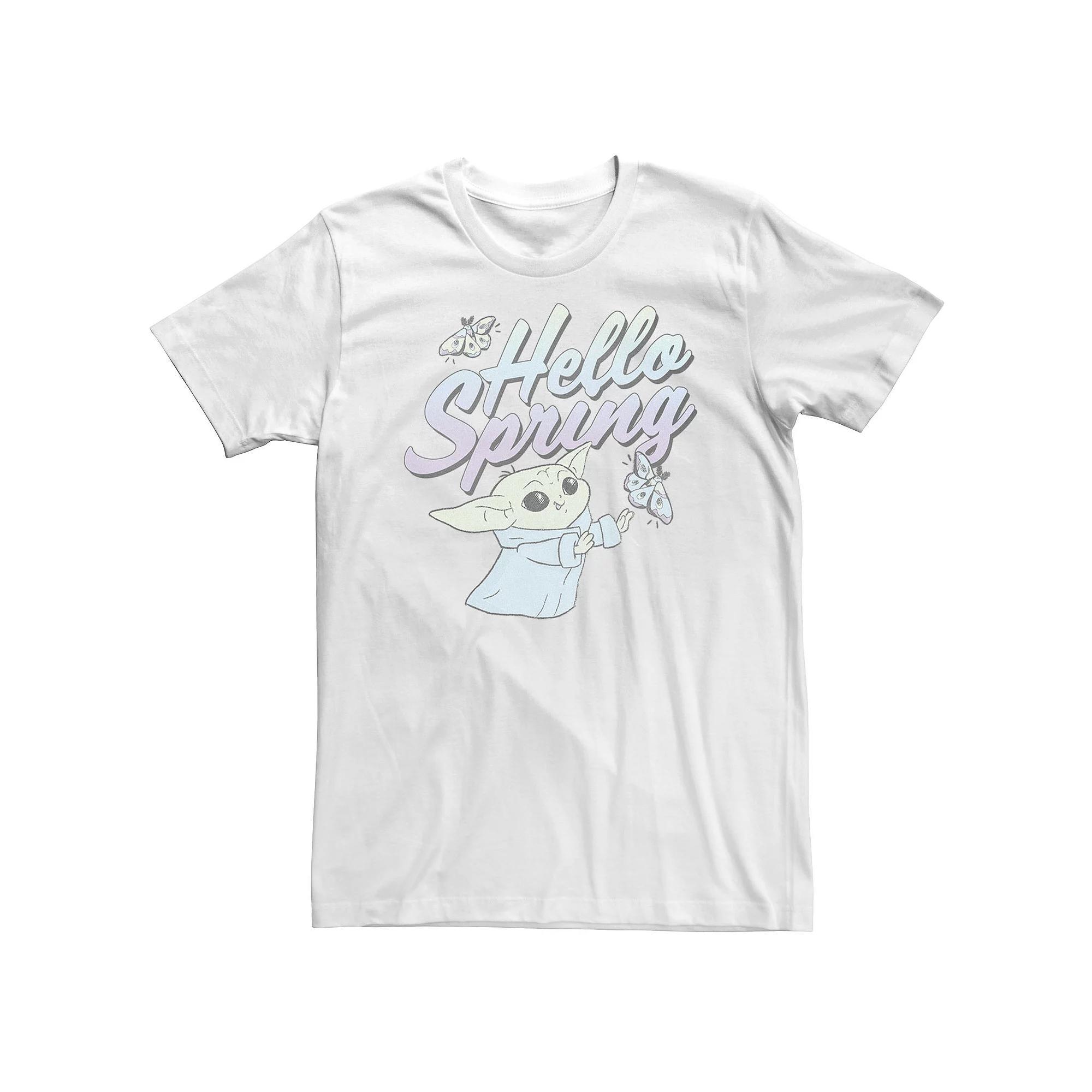 Big & Tall Star Wars: The Mandalorian Hello Spring Tee, Men's, Size: 5XL, White Product Image