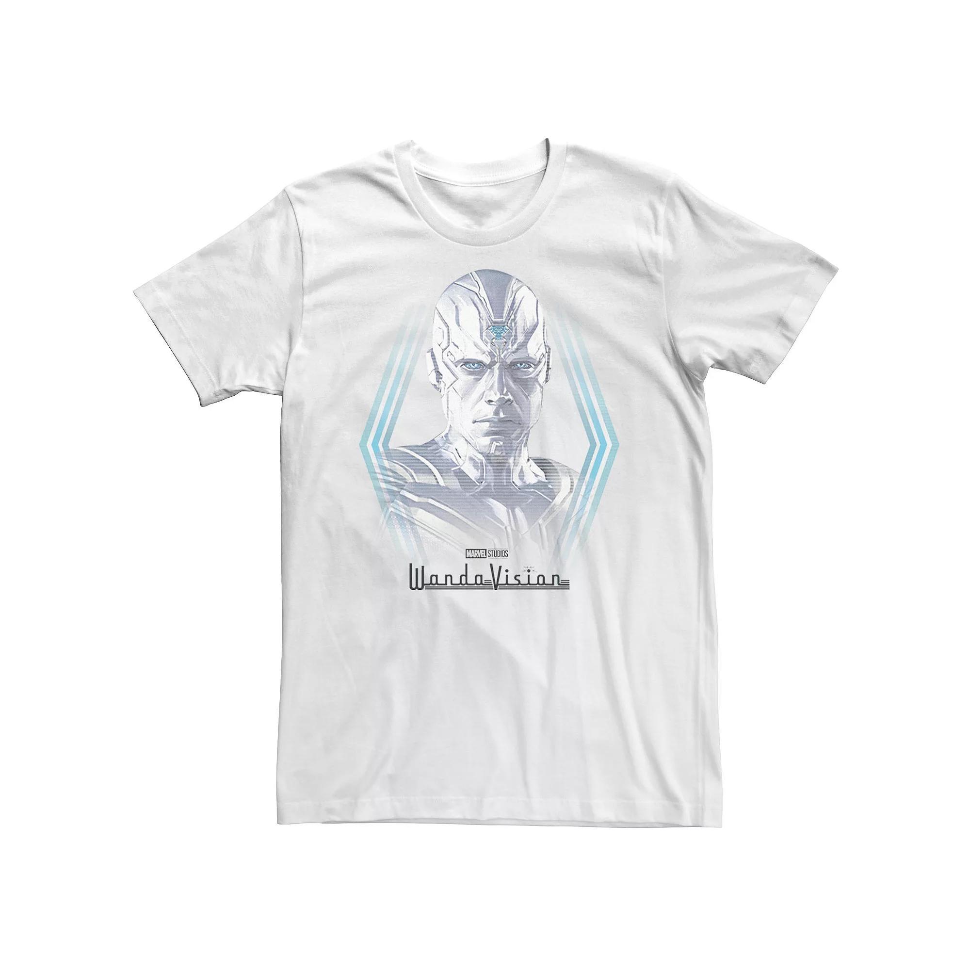Big & Tall Marvel WandaVision Vision White Appearance Portrait Tee, Mens Product Image