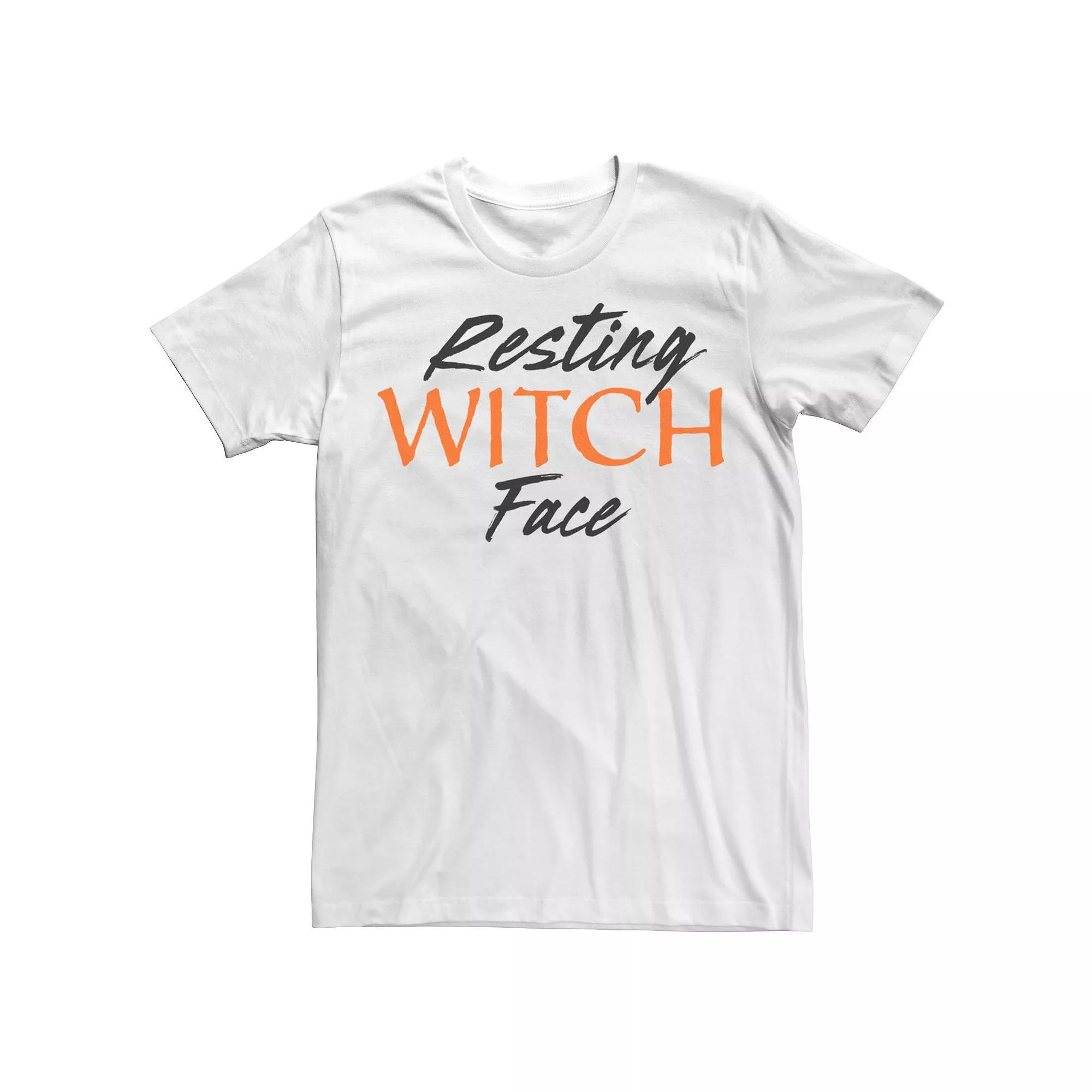 Men's Resting Witch Text Tee, Size: Small, White Product Image