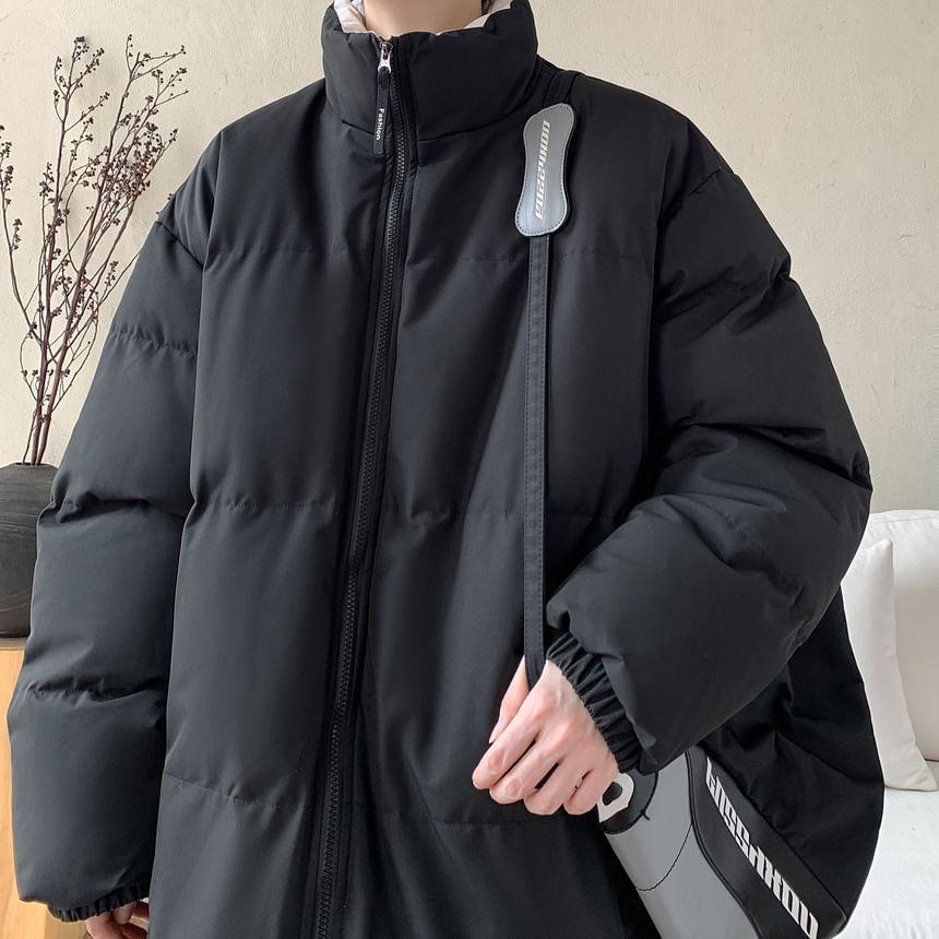 Plain Zip Puffer Coat Product Image