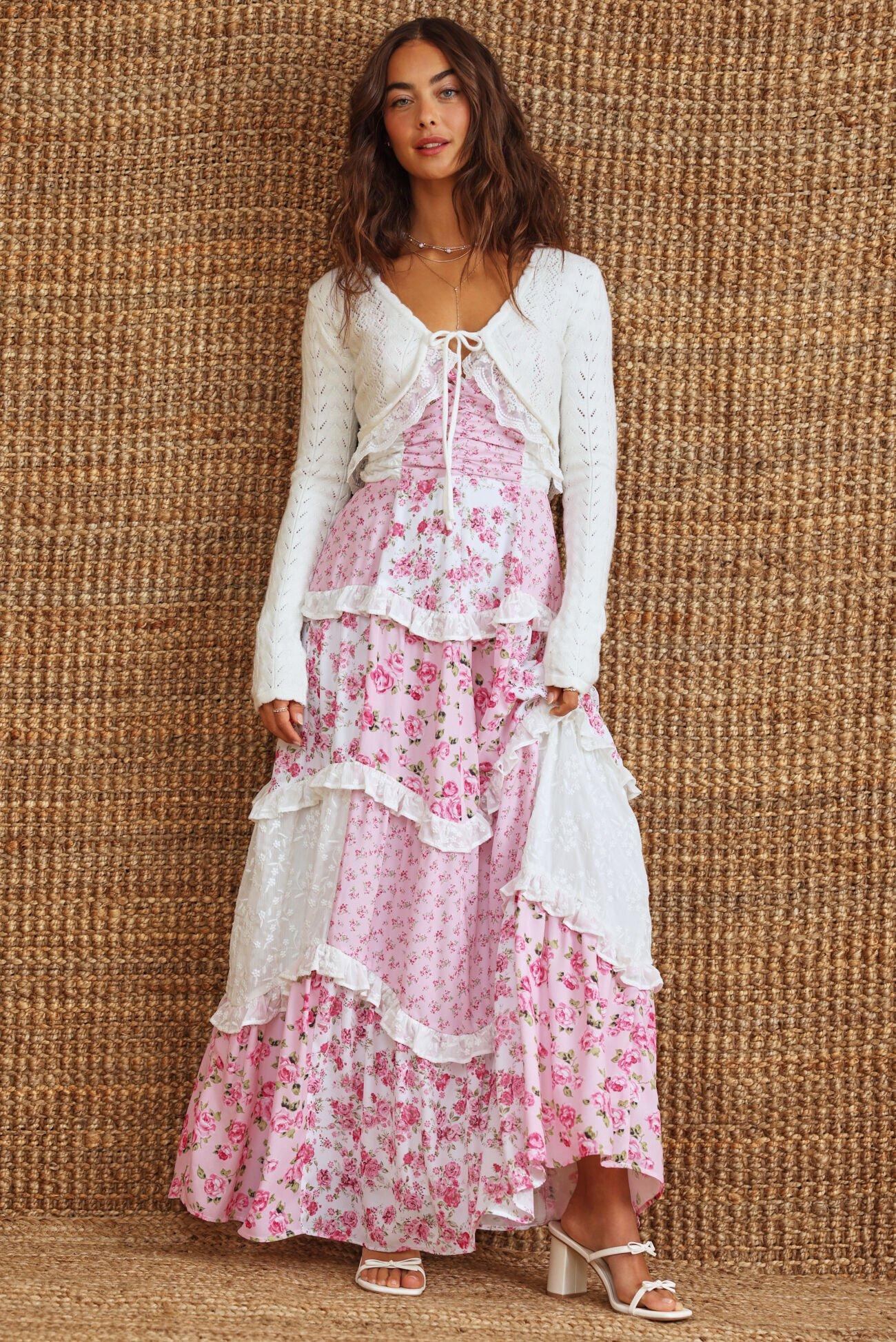 Maria Pointelle Lace Trim Shrug Product Image