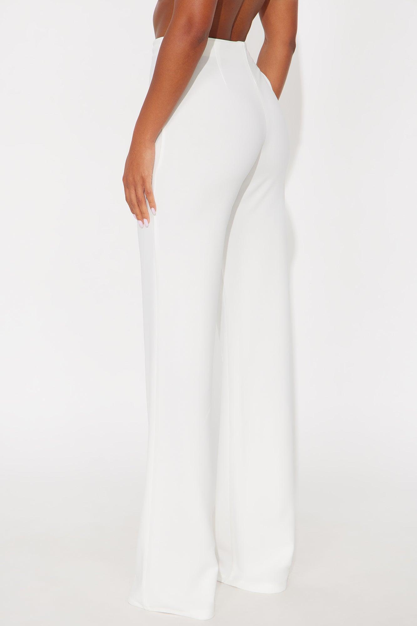 Tall Victoria High Waisted Dress Pants - Ivory Product Image