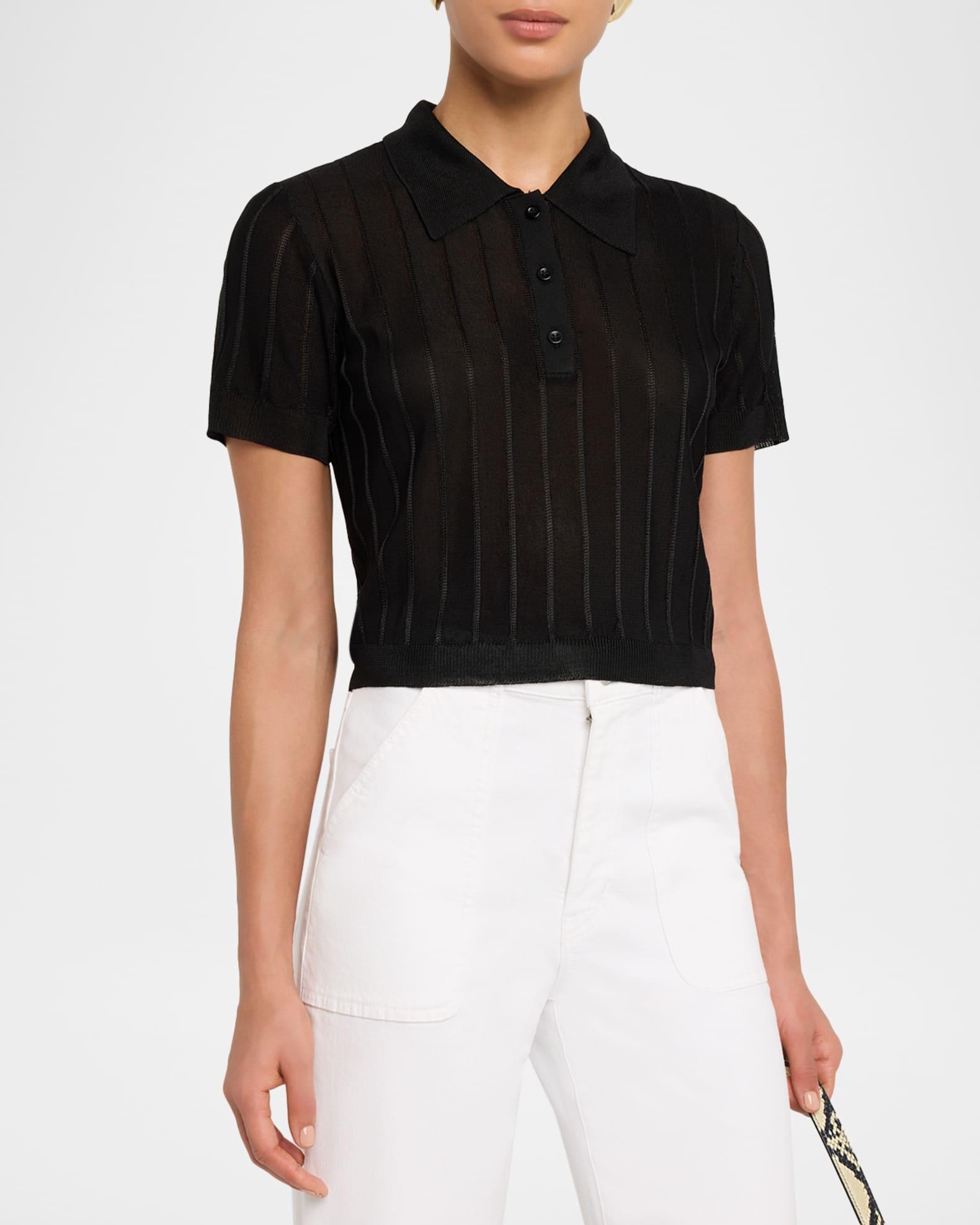The Ribbed Polo Shirt Product Image