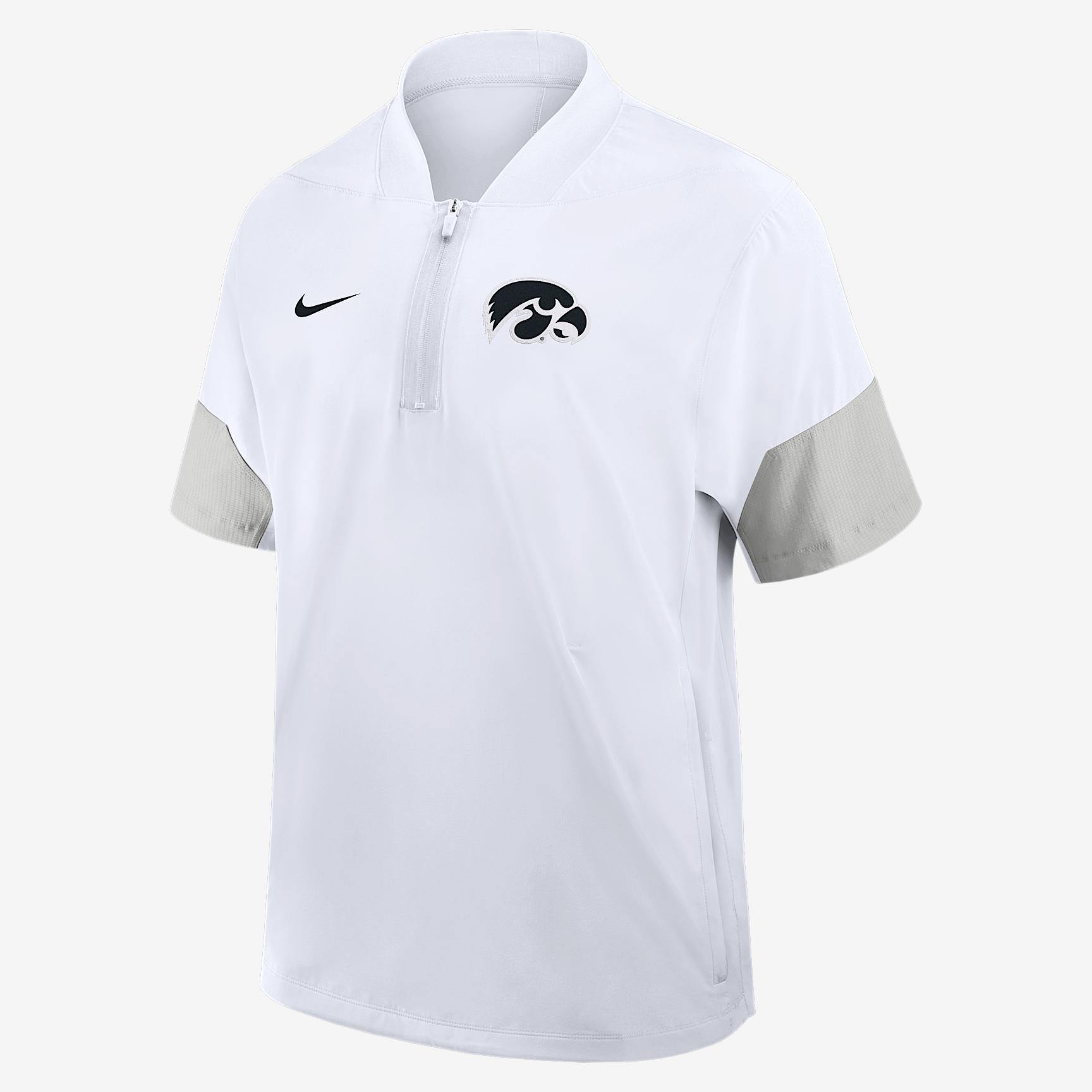 Clemson Sideline Coach Nike Men's College 1/2-Zip Short-Sleeve Jacket Product Image
