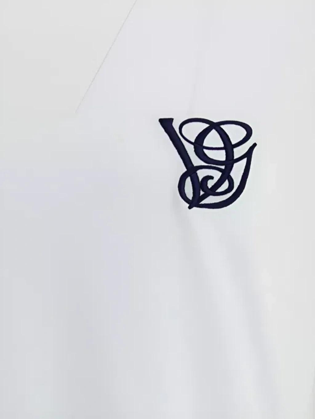VALENTINO Logo Embroidery Crew Neck Short Sleeves T-shirt In White Product Image