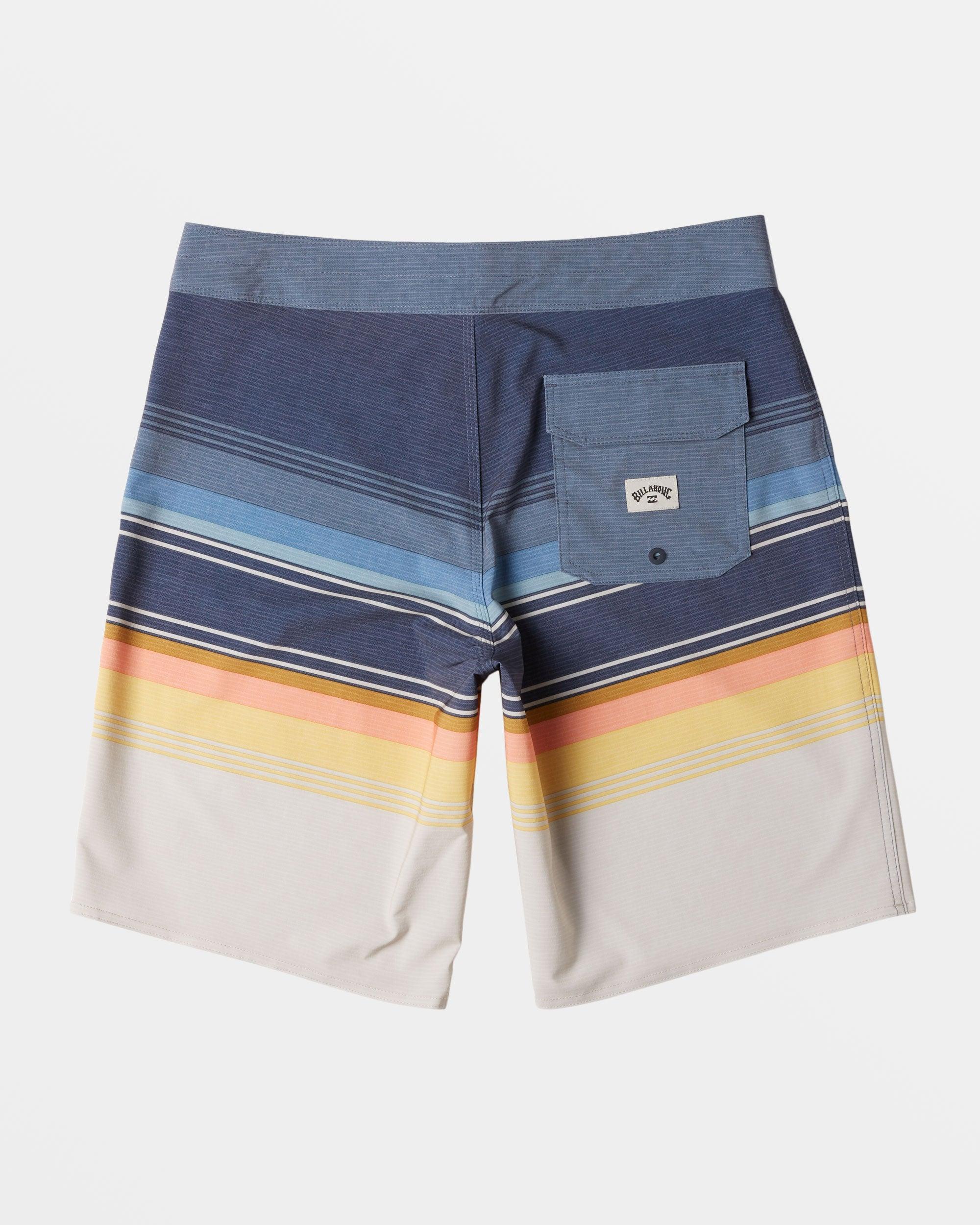 All Day Stripe Pro 20" Boardshorts - Dusty Navy Male Product Image