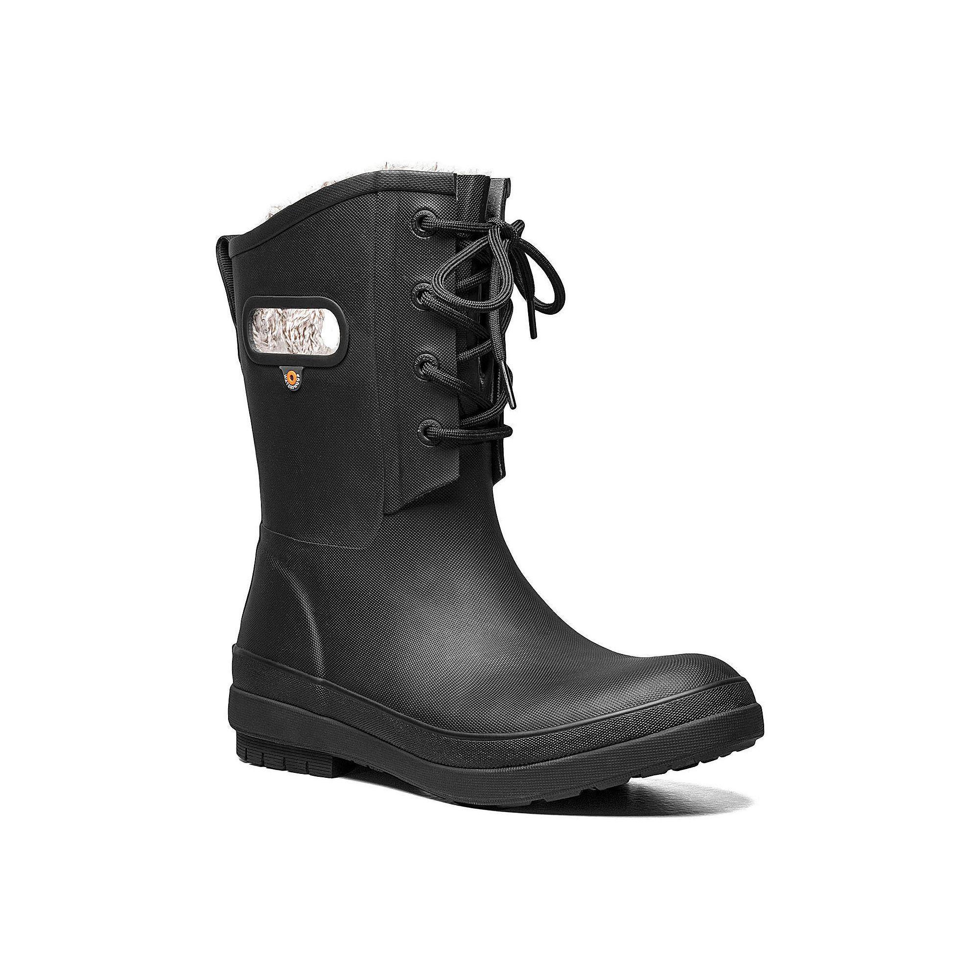 Bogs Amanda II Women's Lace-Up Waterproof Rain Boots, Size: 7, Black Product Image