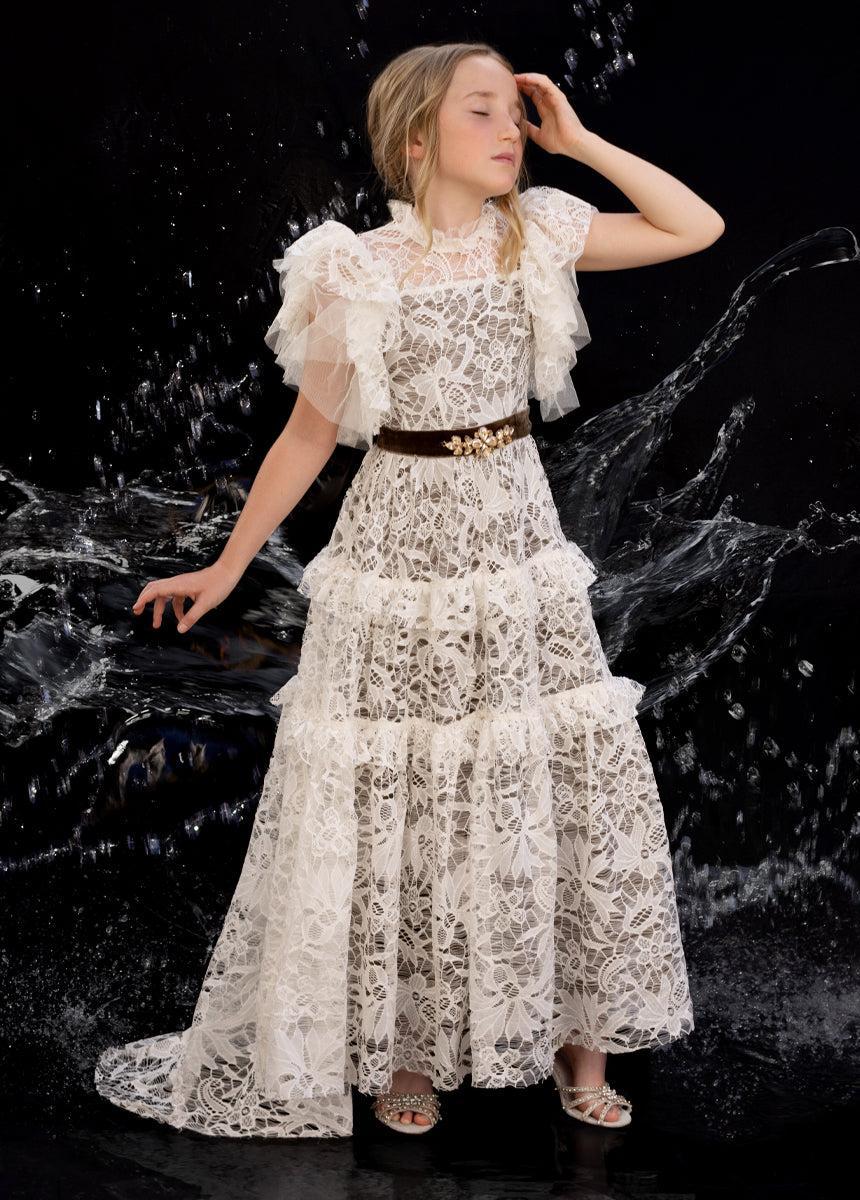 Alethea Impact Dress in Cream Girls Product Image