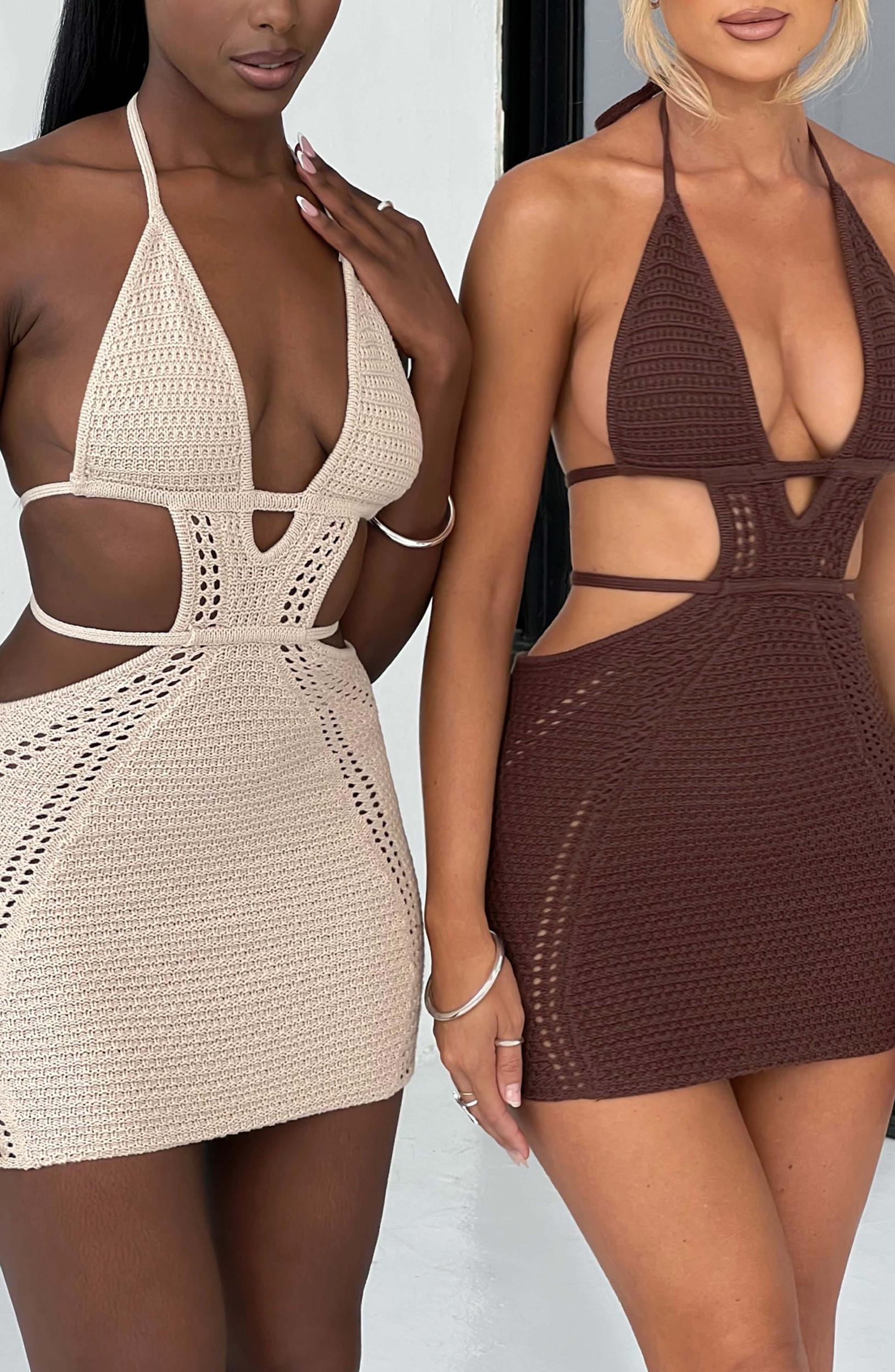 Selena Mini Dress - Cream Product Image