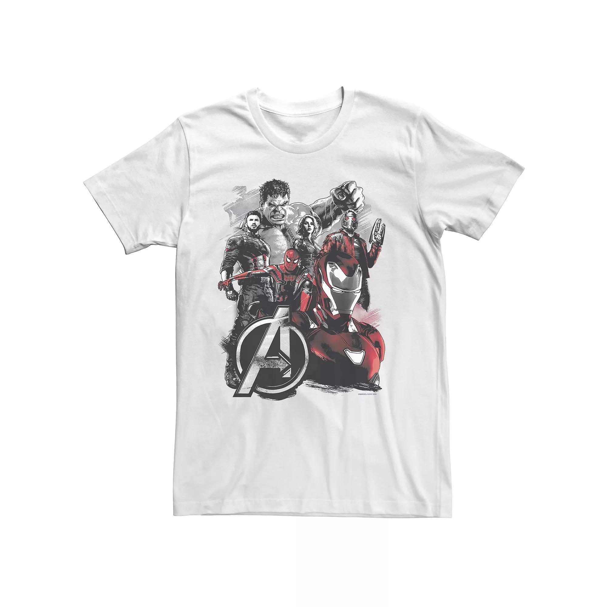 Men's Avengers: Infinity War Classic Heroes Tee, Size: Large, White Product Image