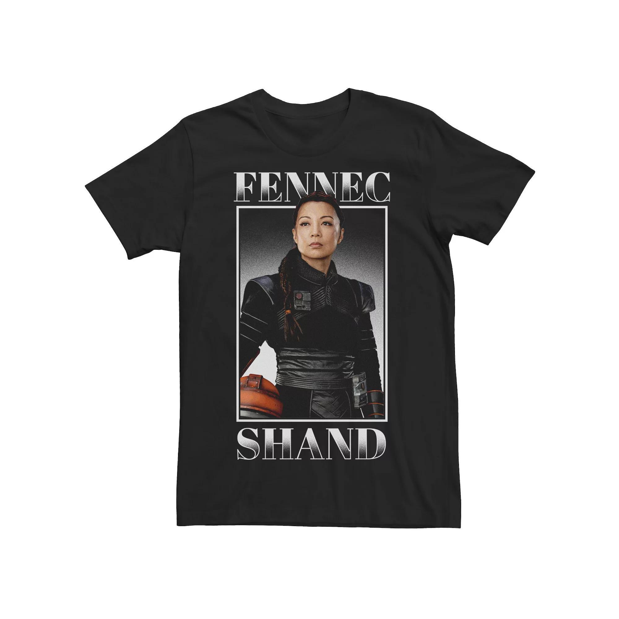 Men's Star Wars: The Mandalorian Fennec Shand Portrait R16 Tee, Size: Medium, Black Product Image