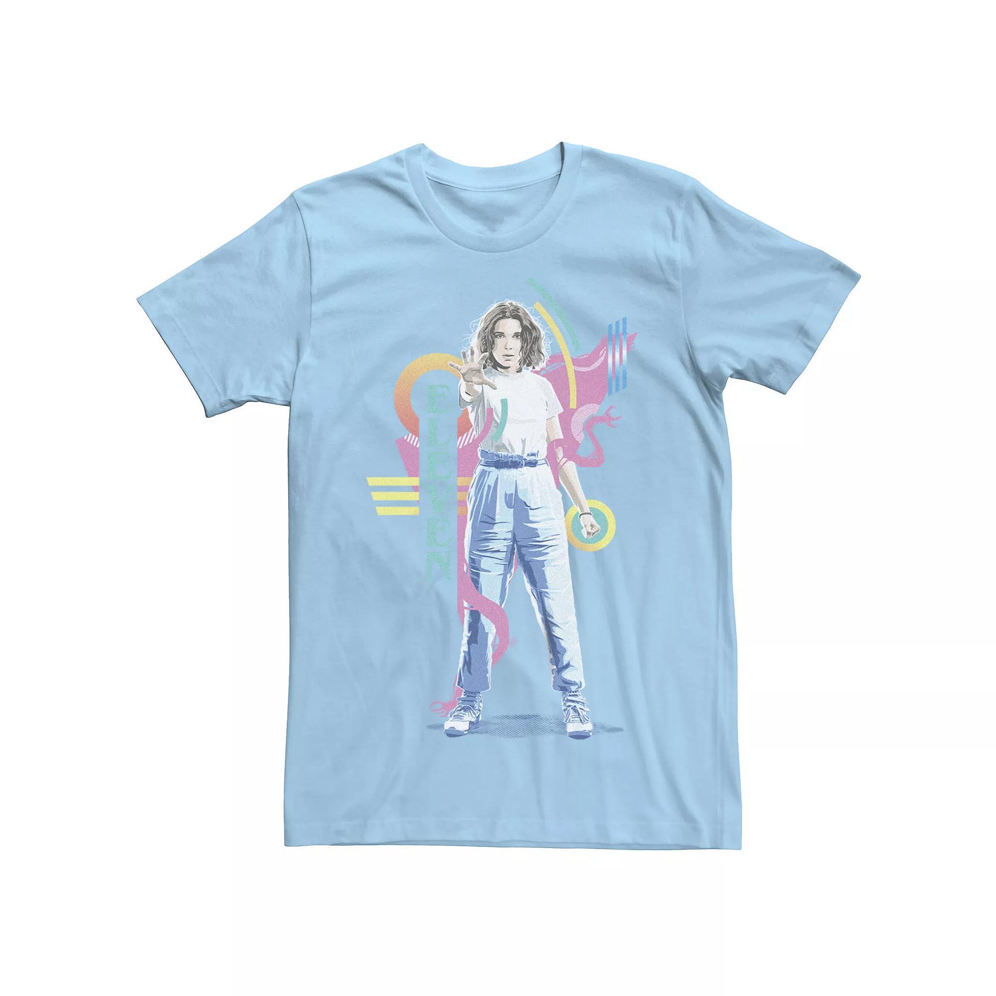 Men's Stranger Things Eleven Powers Graphic Tee, Size: Medium, Light Blue Product Image