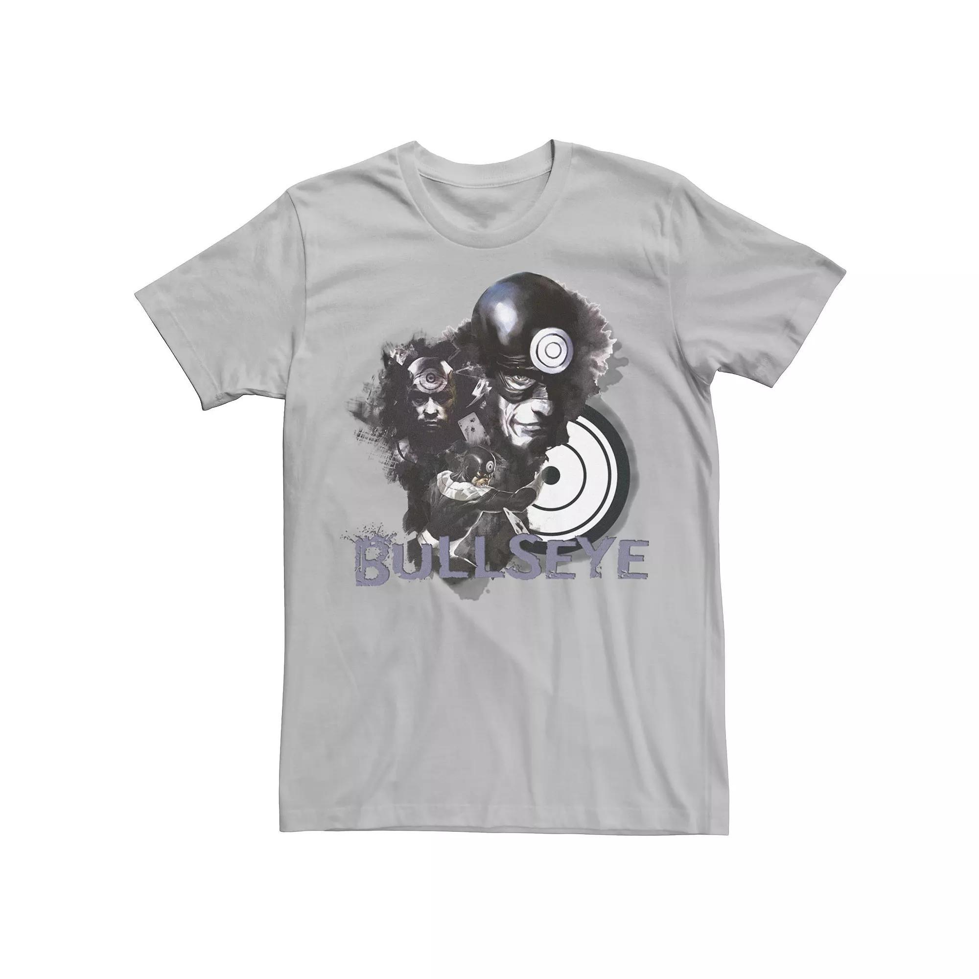 Men's Marvel Retro Bullseye Collage Action Portrait Tee, Size: Medium, Silver Product Image