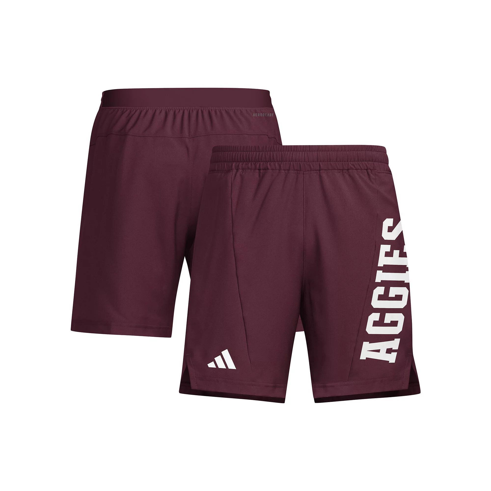 Men's adidas Maroon Texas A&M Aggies Designed for Training AEROREADY Shorts, Size: Small, Red Product Image
