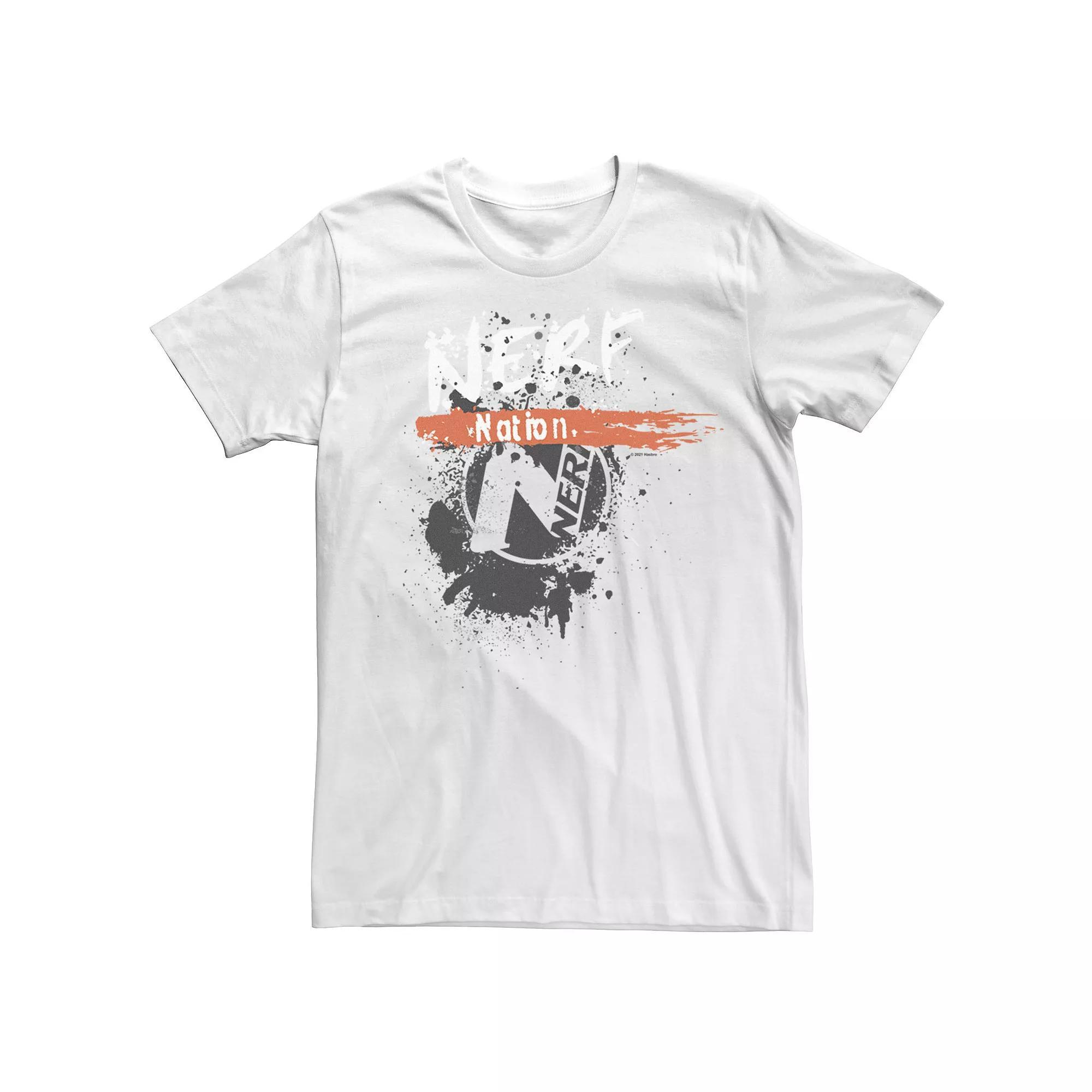 Men's Nerf Splatter Graffiti Logo Tee, Size: Small, Light Blue Product Image