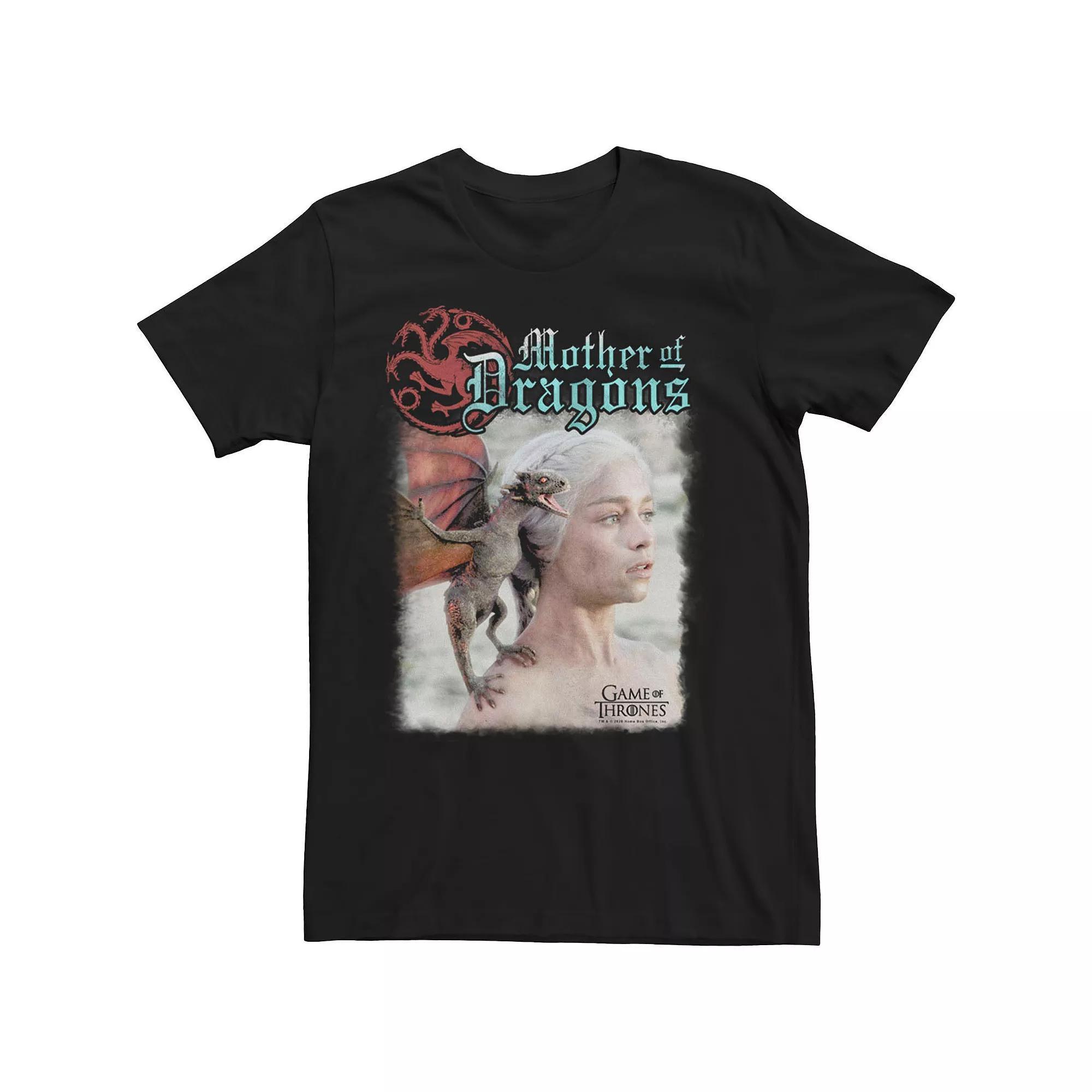 Men's Game Of Thrones Mother Of Dragons Photo Real Tee, Size: XL, Black Product Image