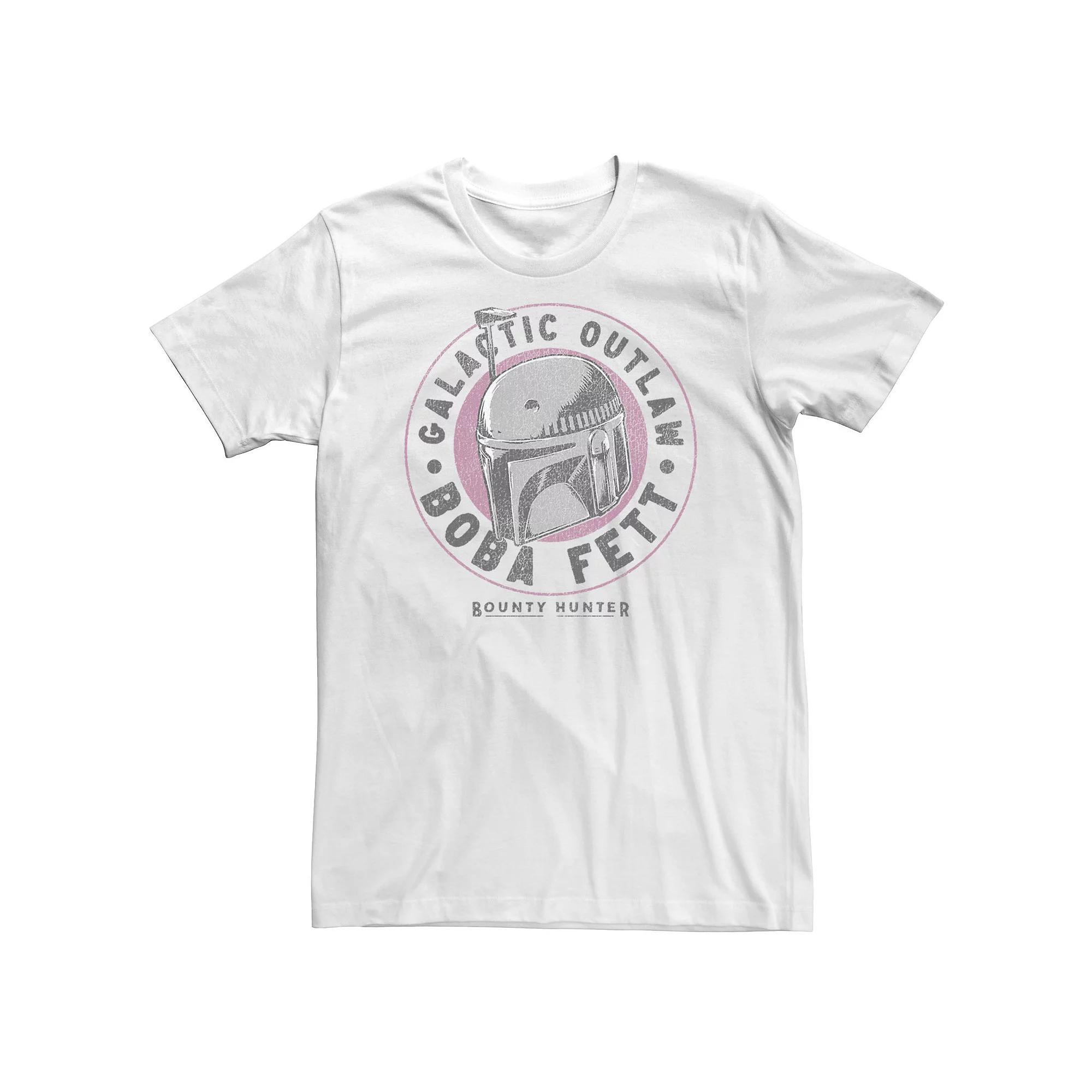 Big & Tall Star Wars Boba Fett Galactic Outlaw Bounty Hunter Tee, Men's, Size: 5XL, White Product Image