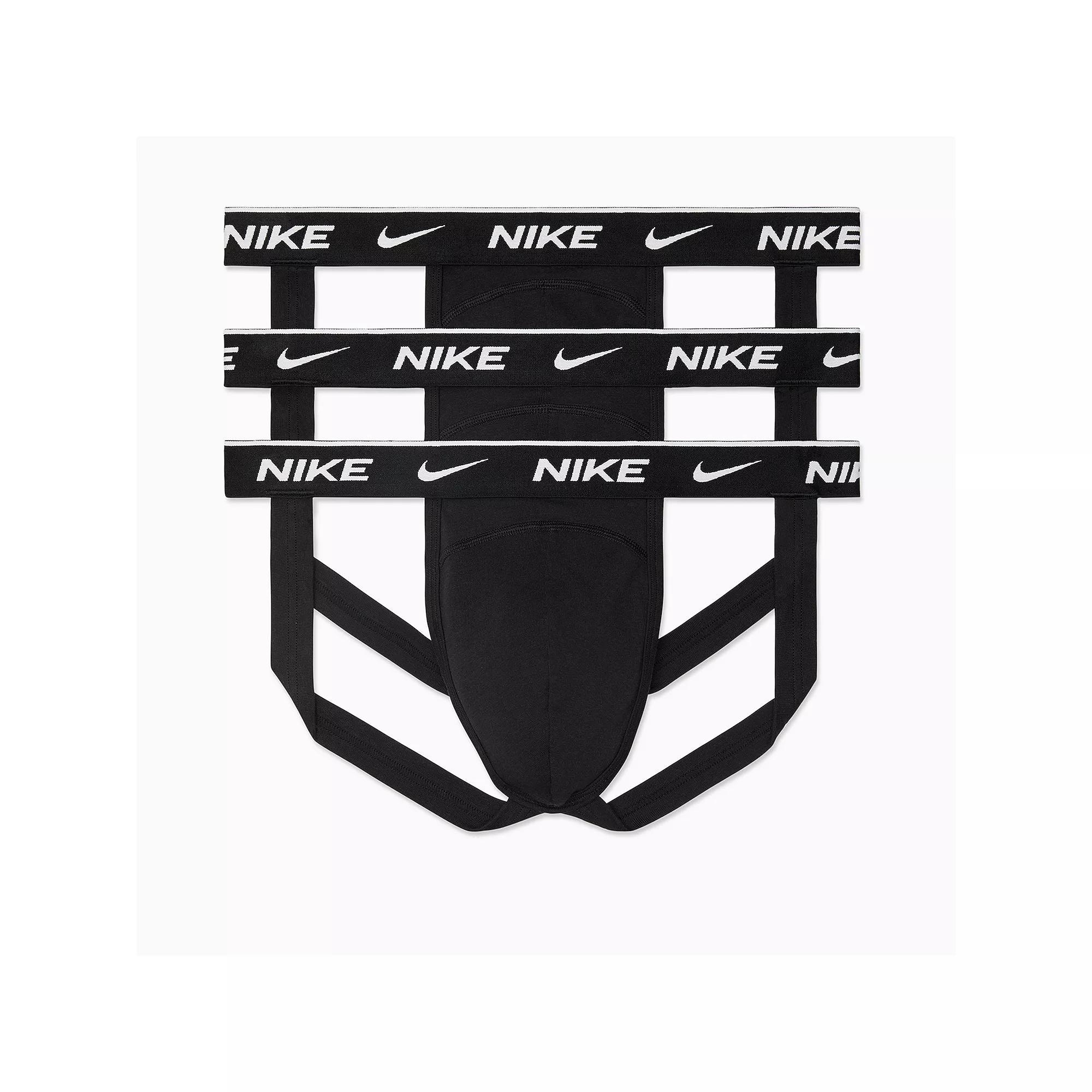 Men's Nike Dri-FIT Essential 3-pack Stretch Jockstraps, Size: XXL, Black Product Image