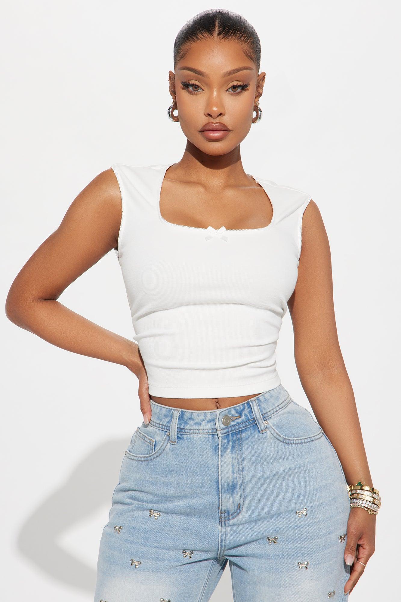 Marissa Bow Top - White Product Image