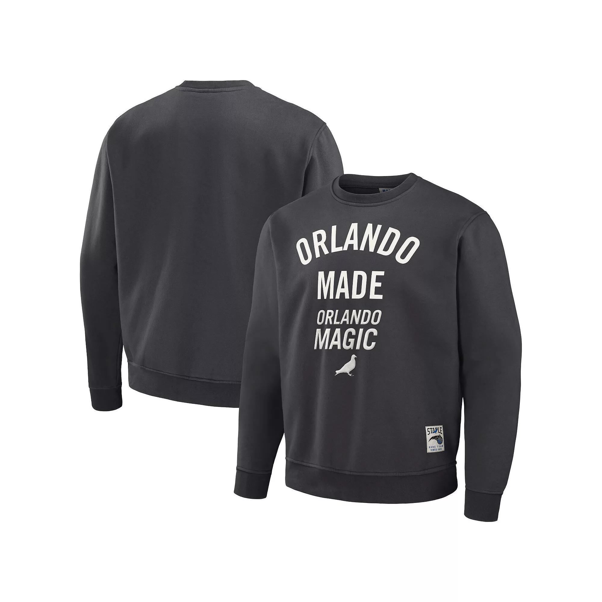 Men's NBA x Staple Anthracite Toronto Raptors Plush Pullover Sweatshirt, Size: XL, Rpt Grey Product Image