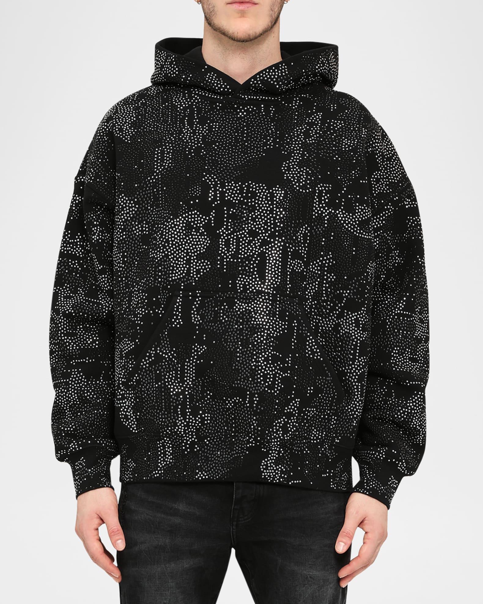 Men's Studded Gothic Camo Hoodie Product Image
