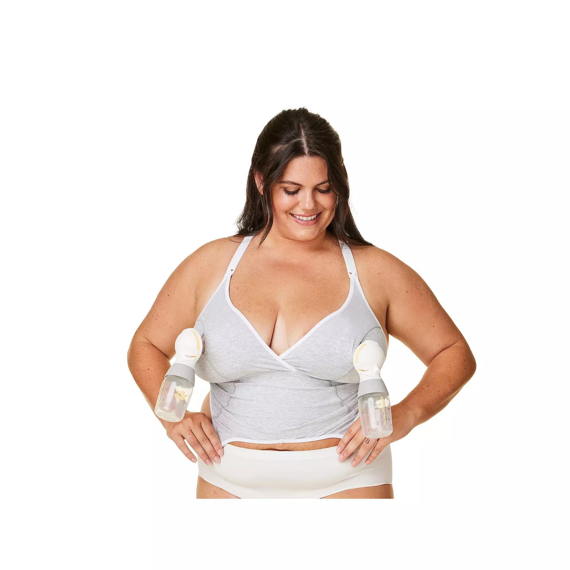 Bravado! Designs Women's Original Full Cup Pumping and Nursing Bra - Dove Heather M: Hands-Free, Adjustable Strap, Wireless Product Image
