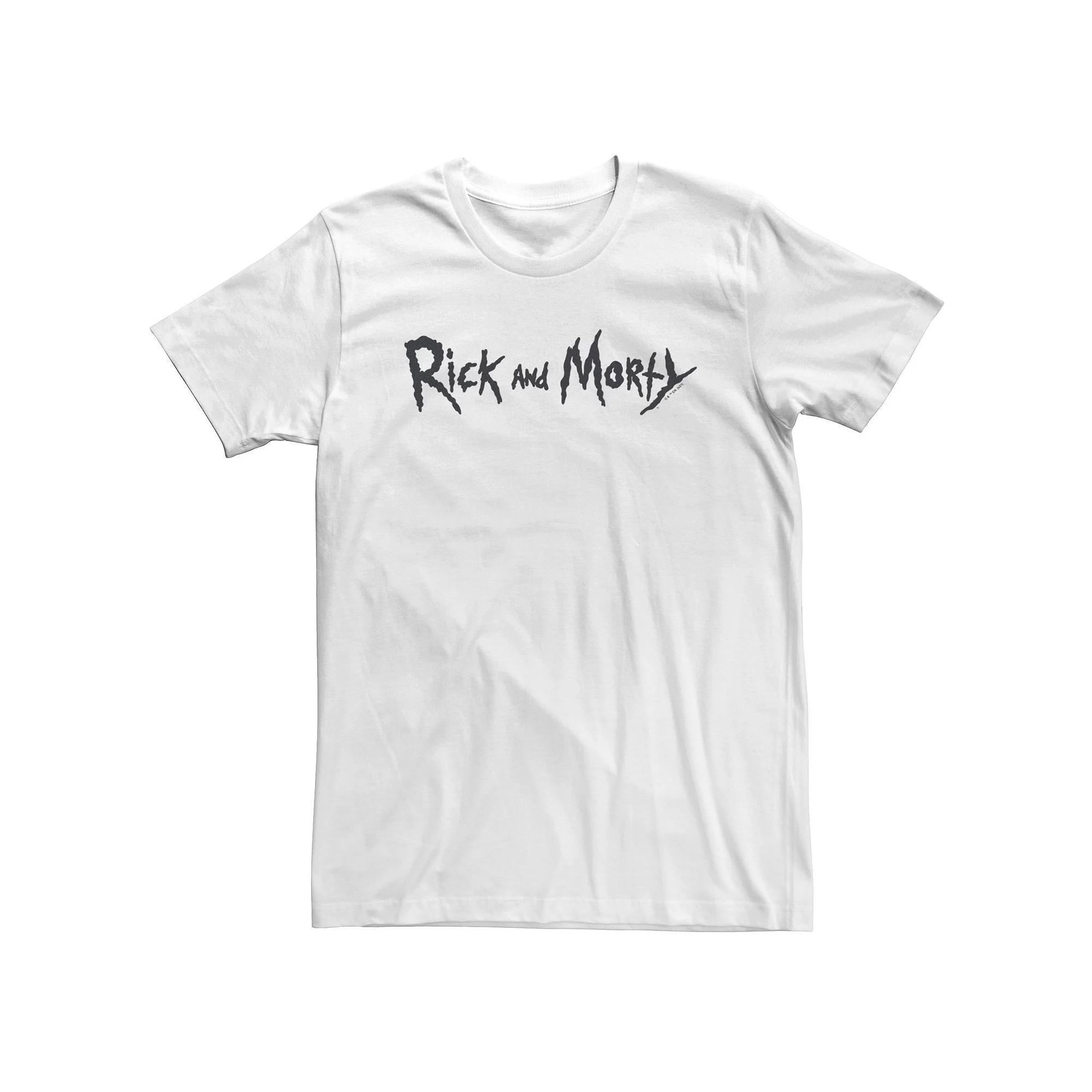 Big & Tall Rick & Morty Main Logo Tee, Men's, Size: XXL Tall, White Product Image