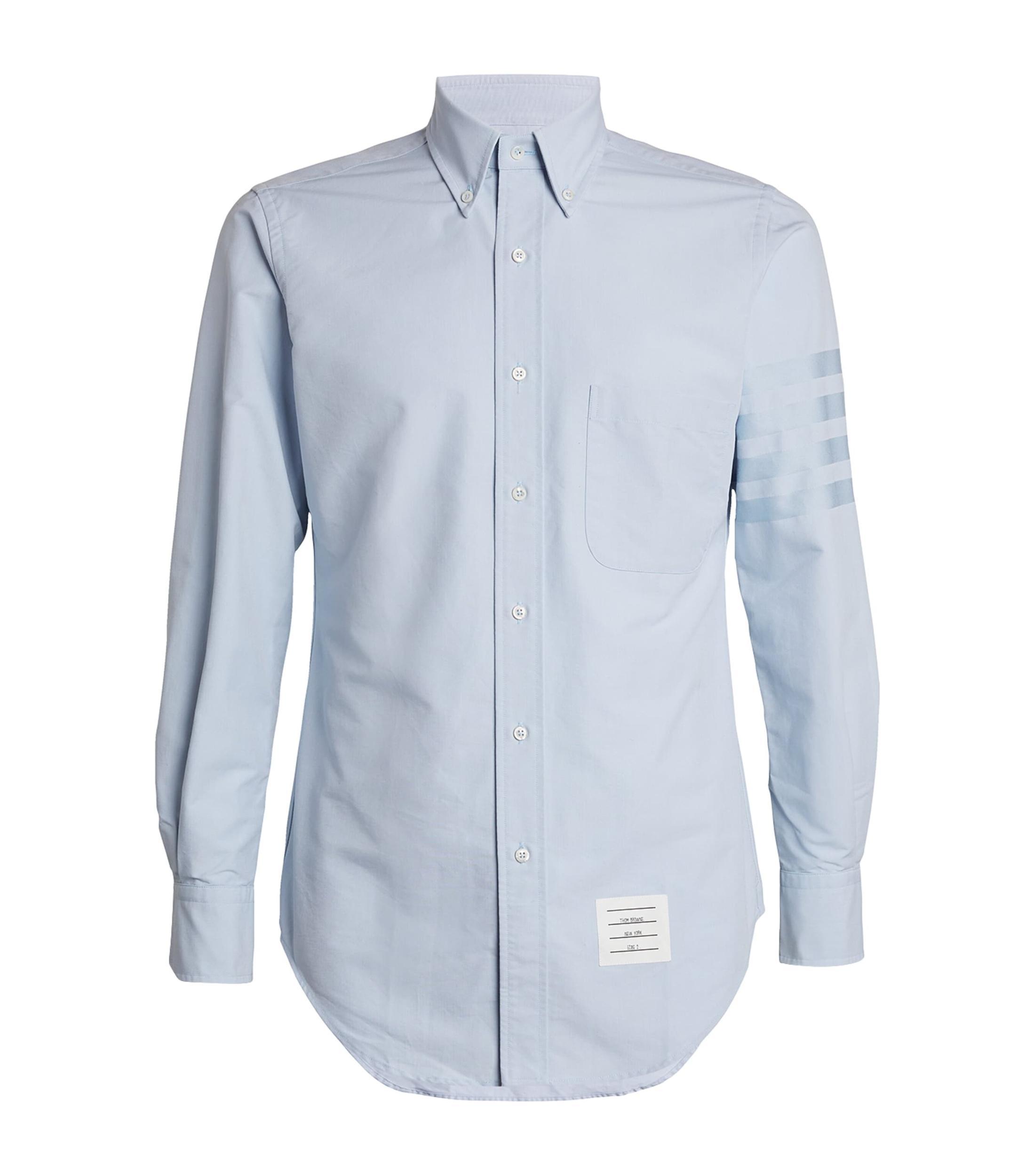 THOM BROWNE Classic Fit Cotton Button-down Shirt In Light Blue Product Image
