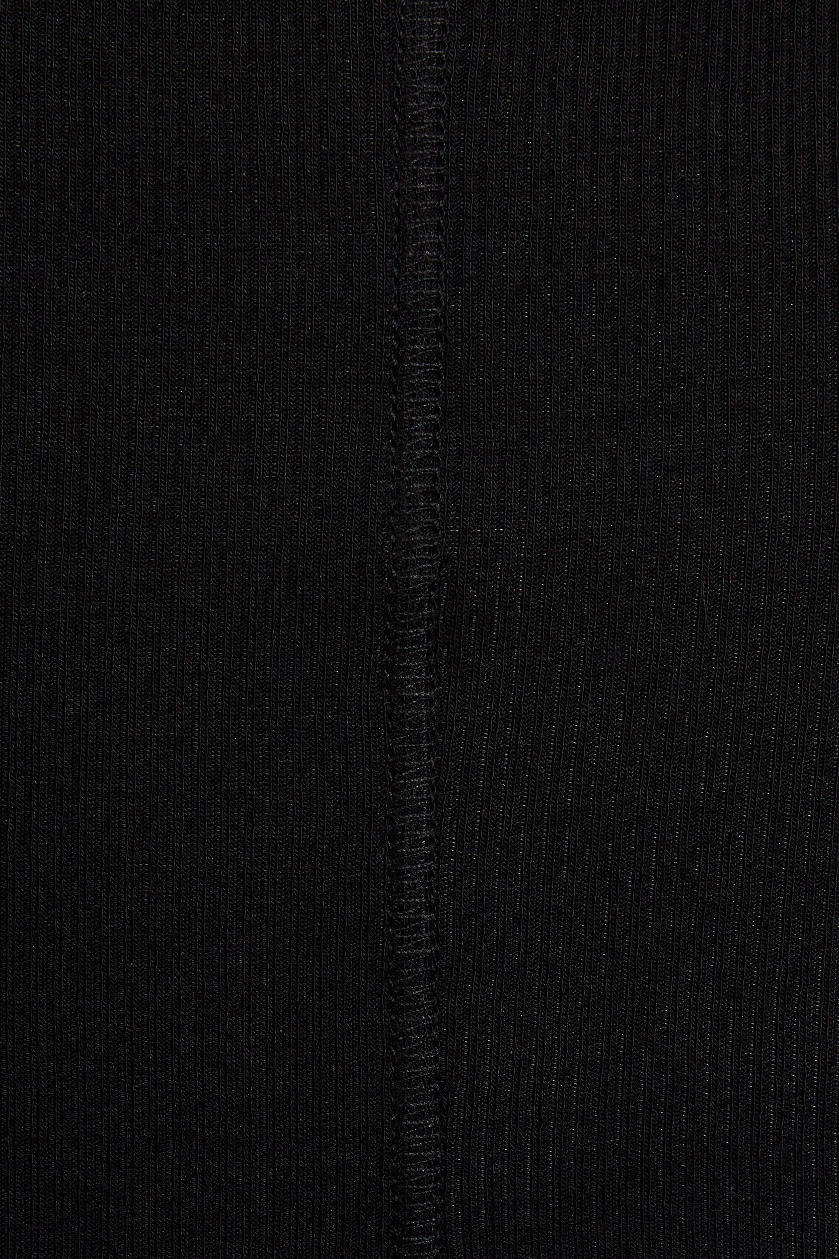 Ribbed Seamed Long Sleeve Crewneck Top Product Image