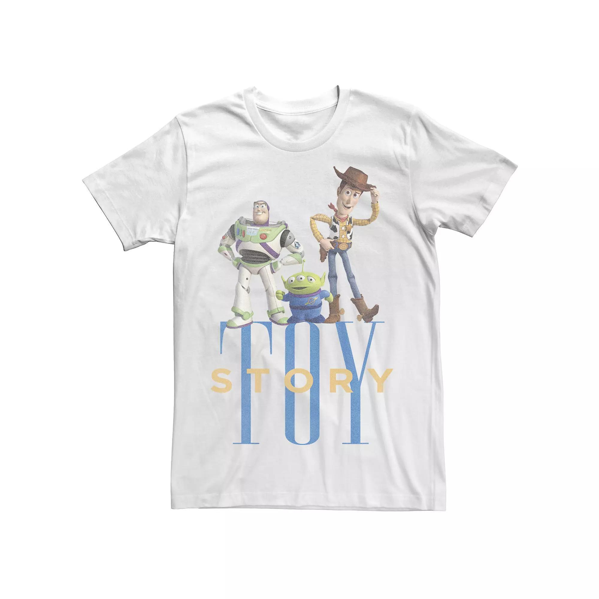 Big & Tall Disney / Pixar Toy Story Woody Buzz Alien Simple Text Tee, Men's, Size: 3XL, White Product Image