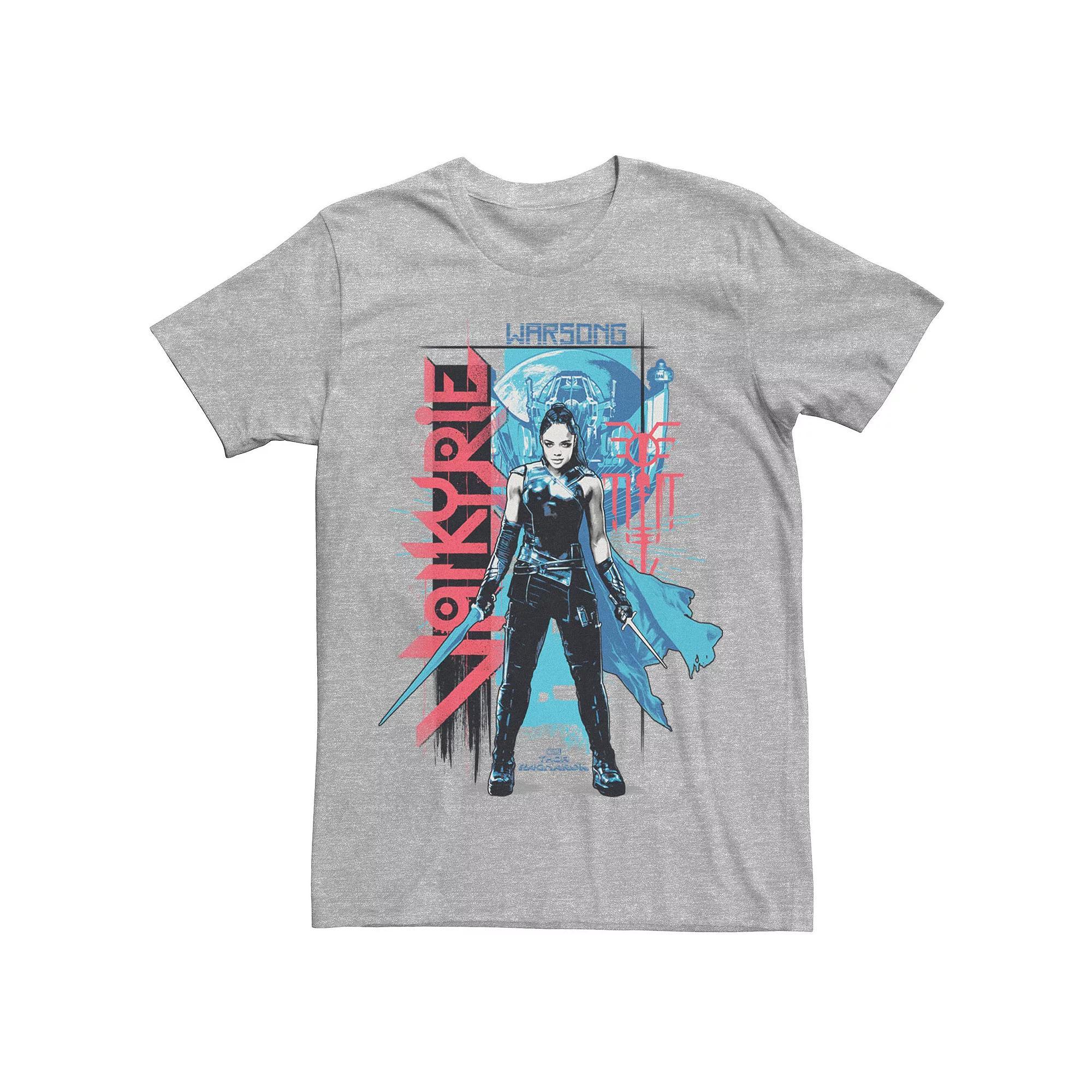 Men's Marvel Thor Valkyrie Warsong Graphic Tee, Size: Large, Athletic Grey Product Image