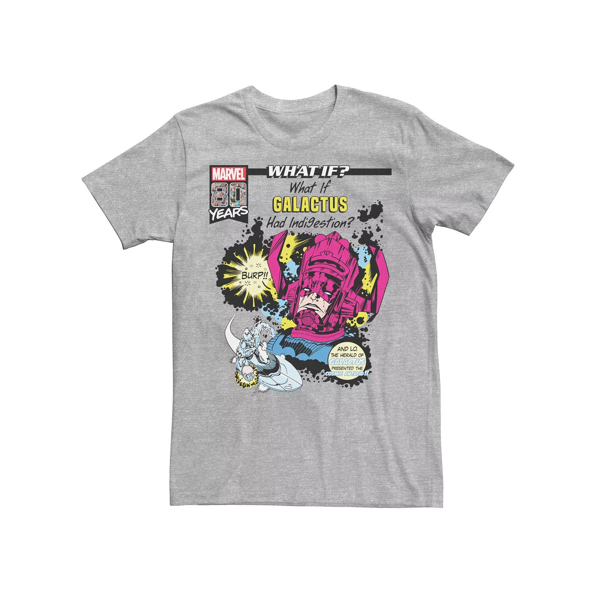 Mens Marvel What If Galactus Had Indigestion Comic Book Cover Graphic Tee Royal Grey Product Image