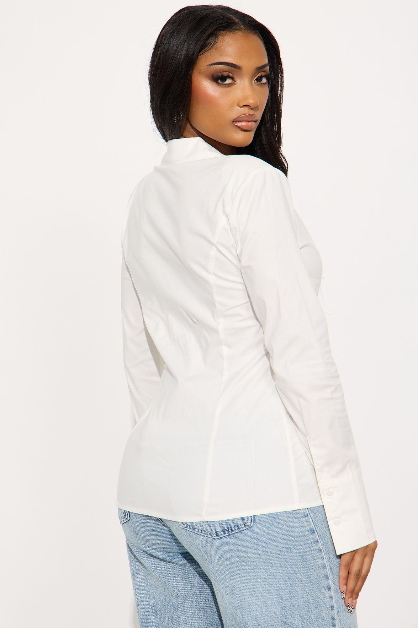 Make My Way Blouse - White Female Product Image