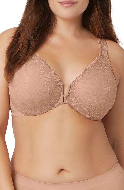 Glamorise Full-Figure Wonderwire Front Close Stretch Lace Bra 9246, Womens Product Image