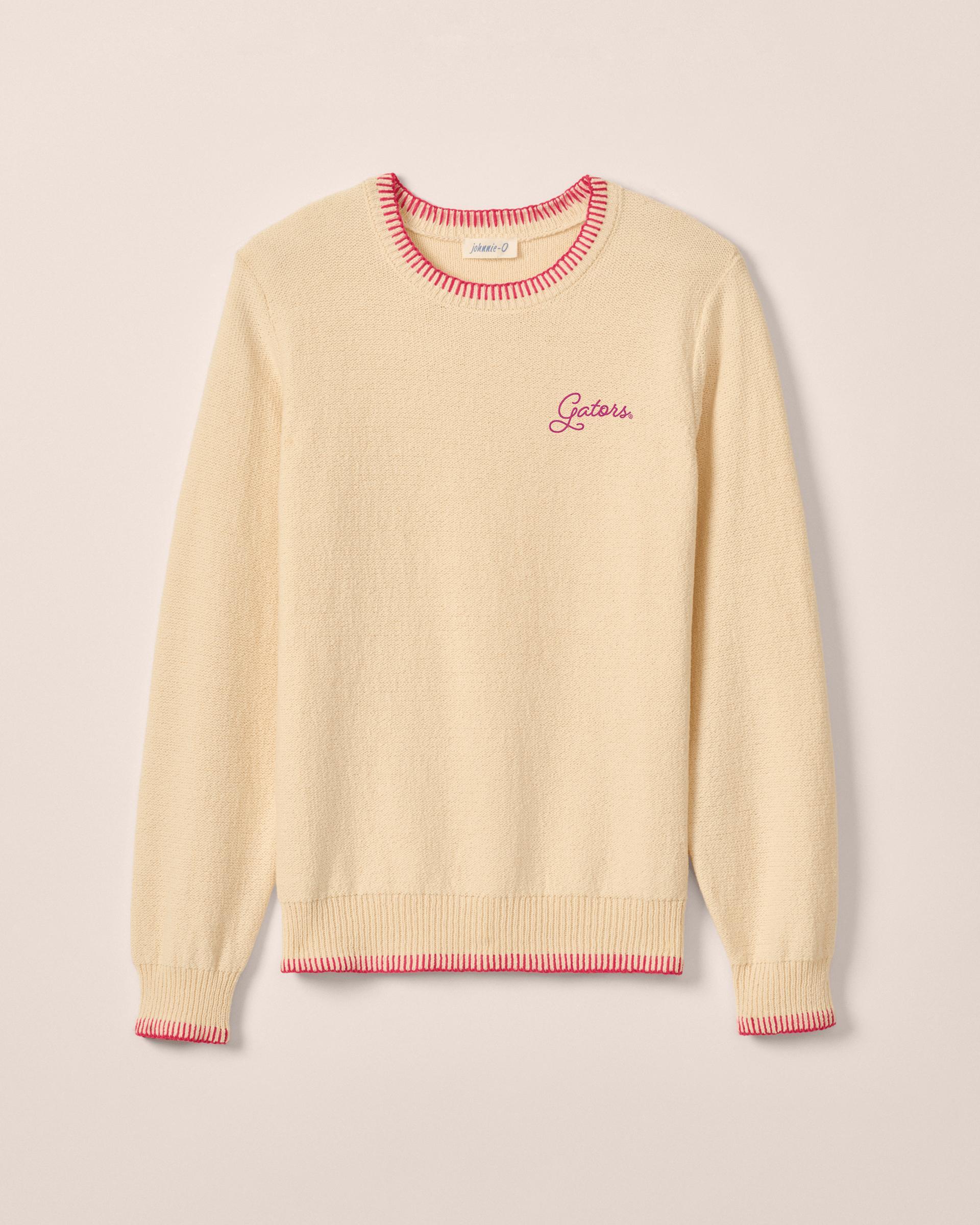 Women's Florida Blanche Cotton Blend Crewneck Sweater - Gators Logo Female Product Image