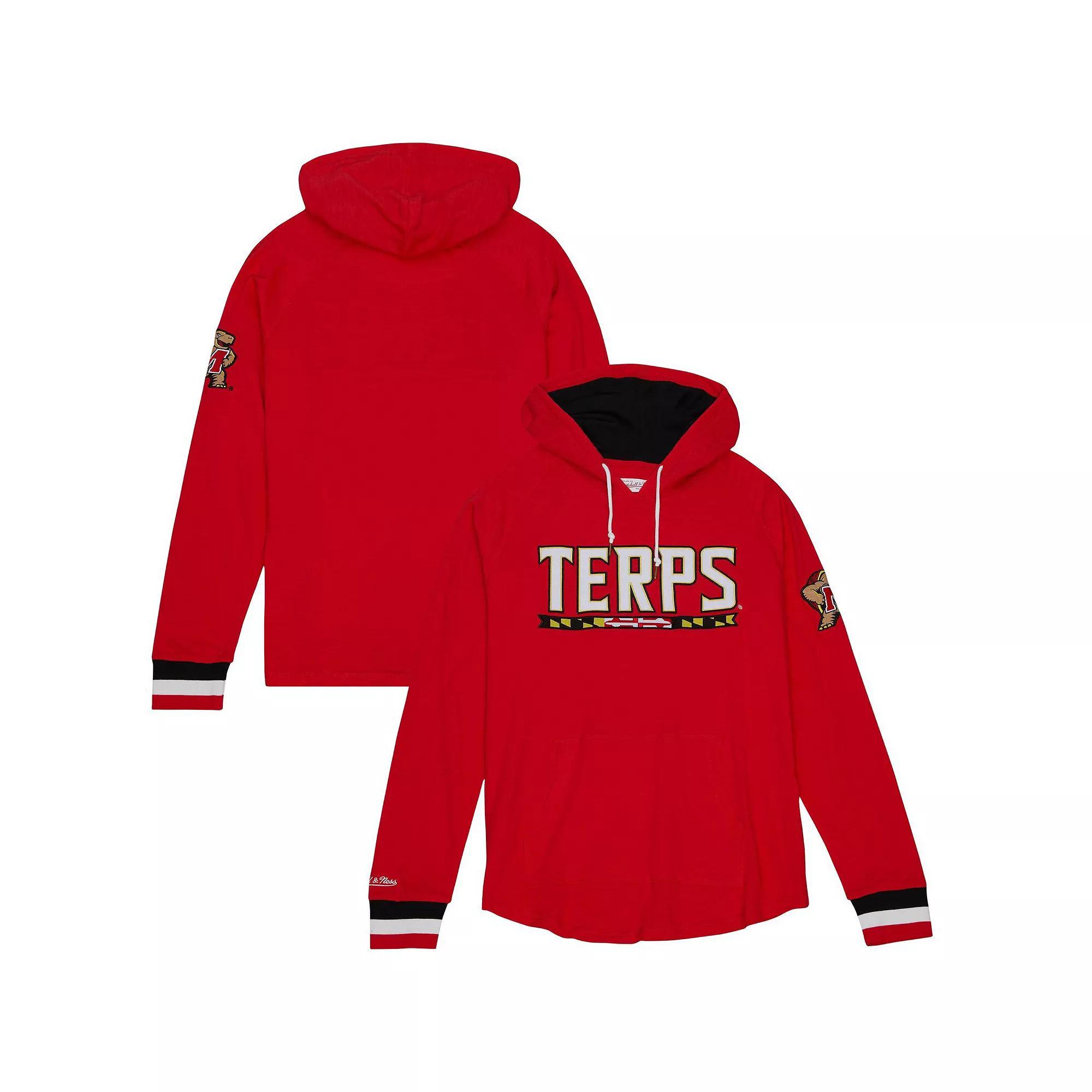 Men's Mitchell & Ness Red Maryland Terrapins Legendary Raglan Pullover Hoodie, Size: Large Product Image