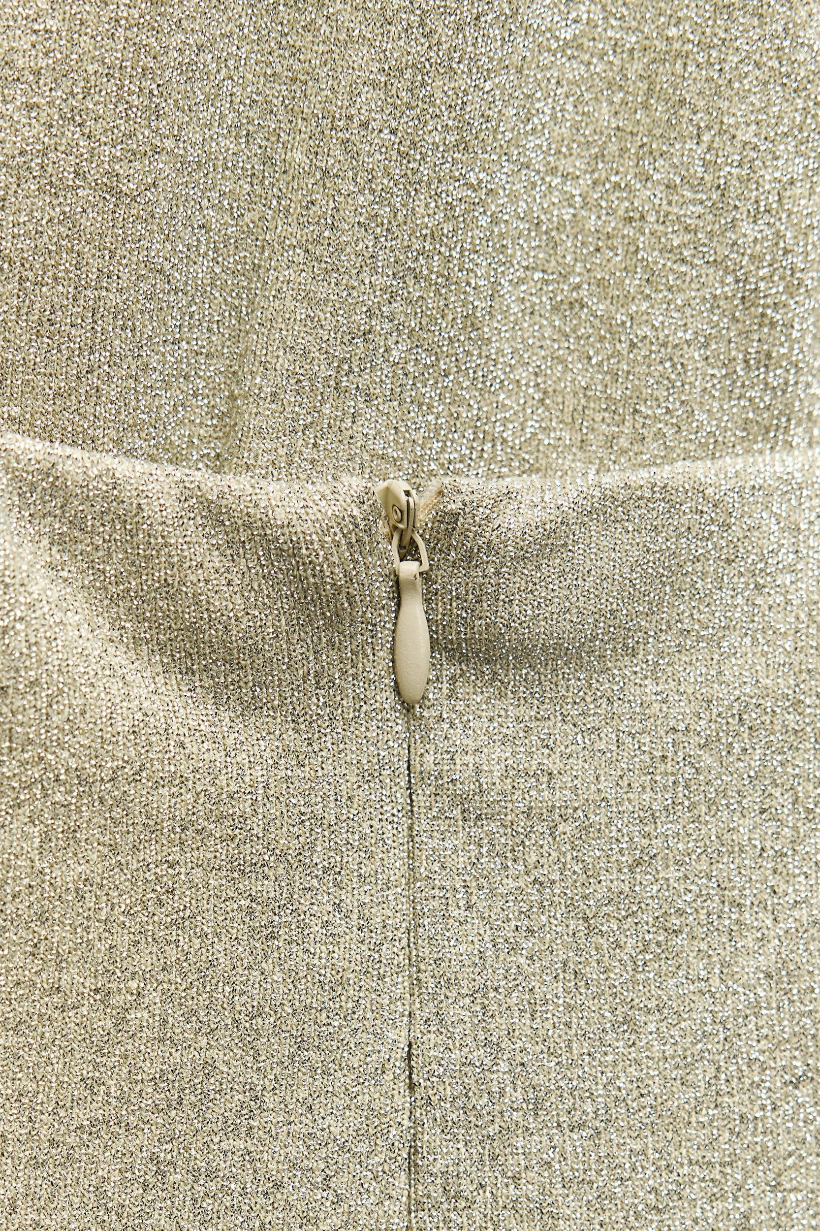 HALTER DRESS WITH METALLIC THREAD Product Image