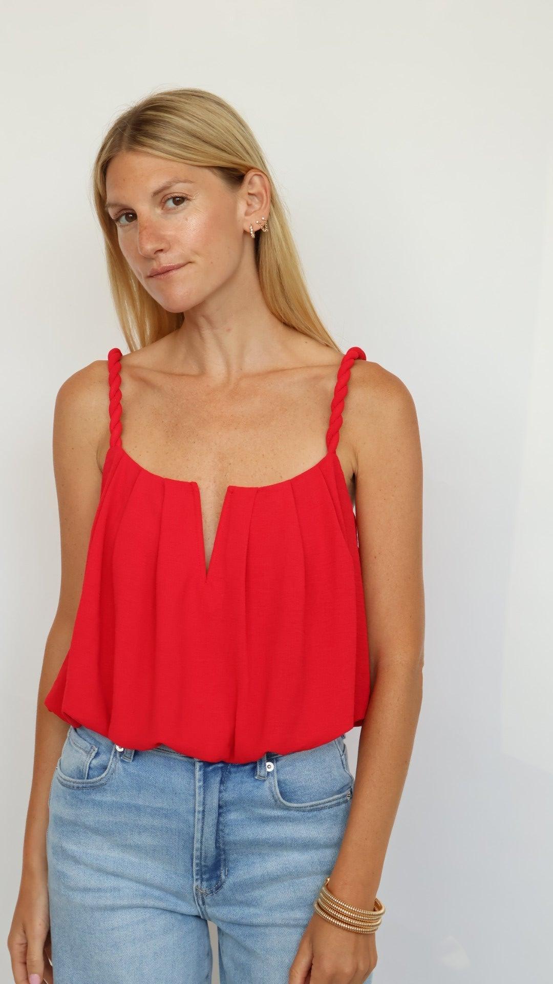 Bubble Braided Strap Top Product Image