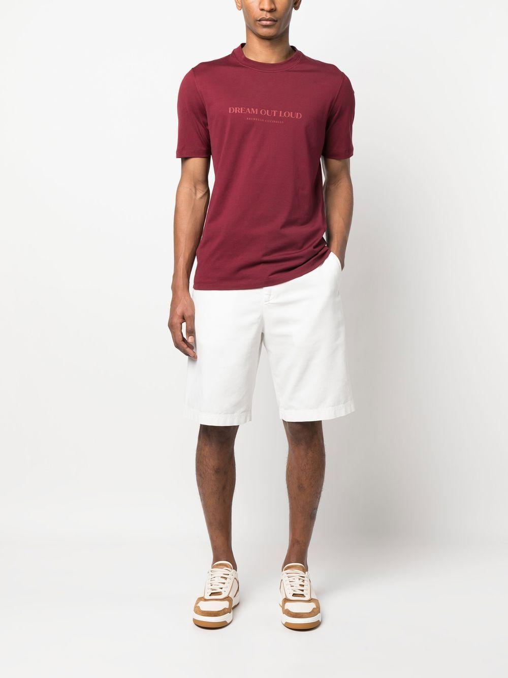 slogan-print cotton T-shirt Product Image