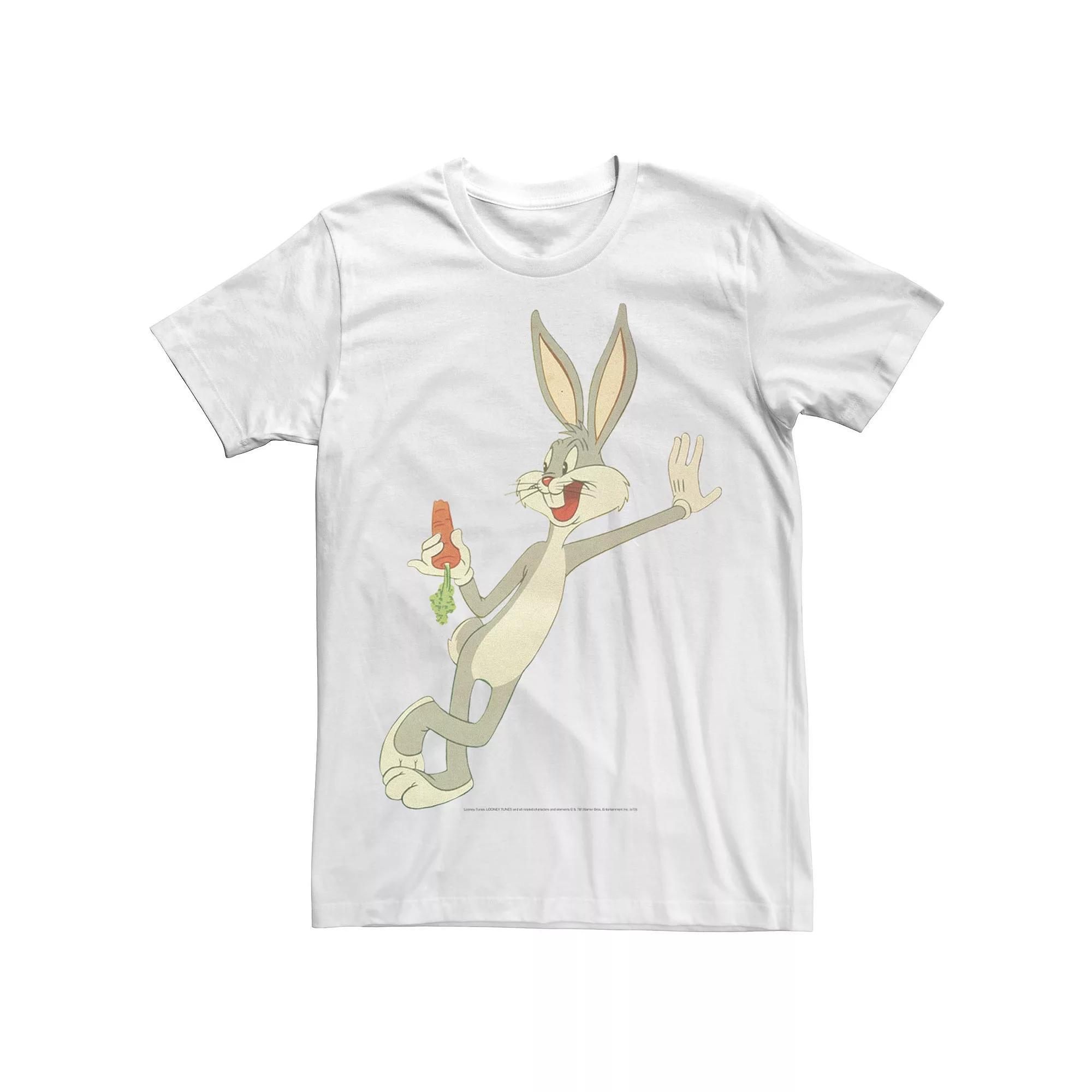 Men's Looney Tunes Bugs Bunny Cheers Retro Portrait Tee, Size: Small, White Product Image