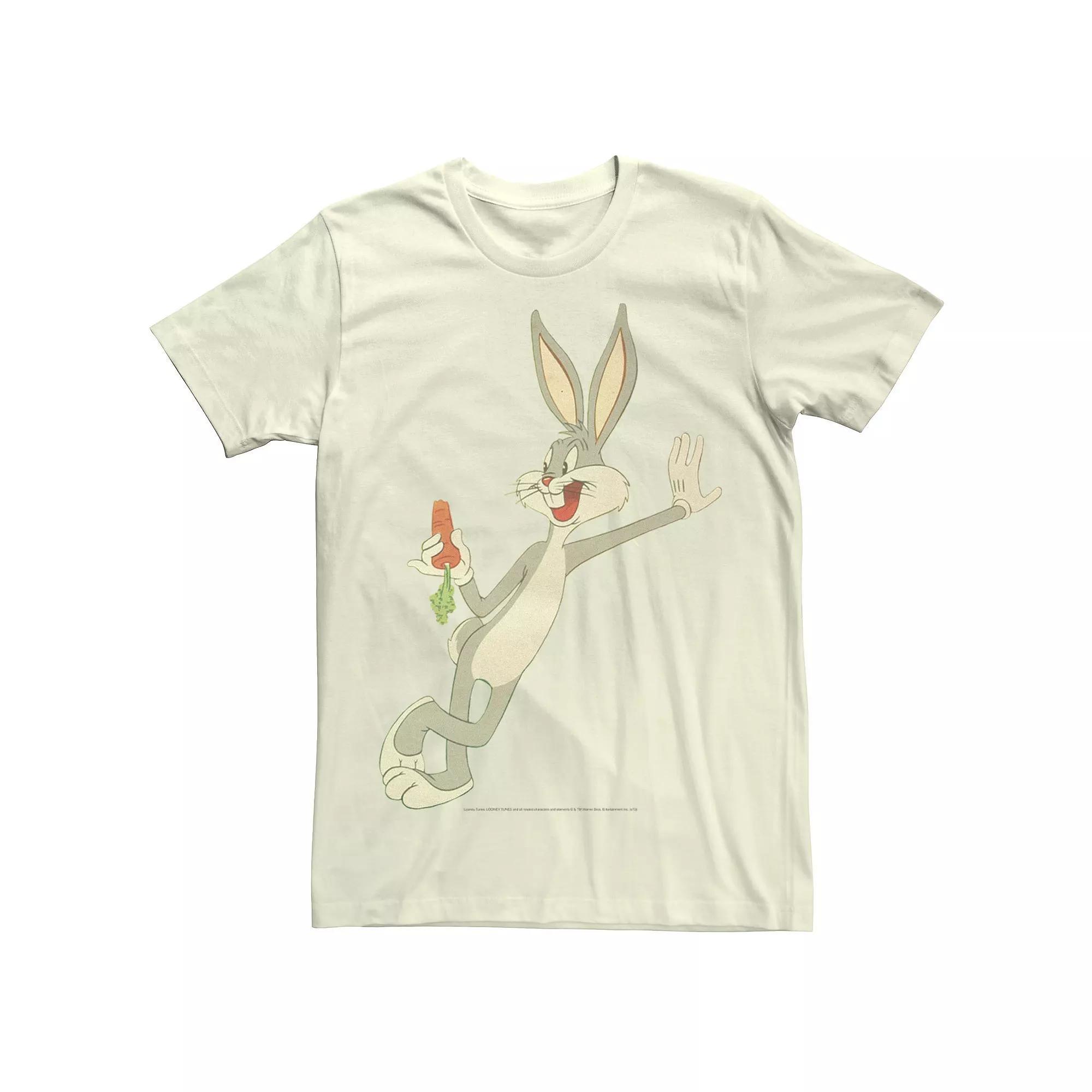 Men's Looney Tunes Bugs Bunny Cheers Retro Portrait Tee, Size: Small, White Product Image