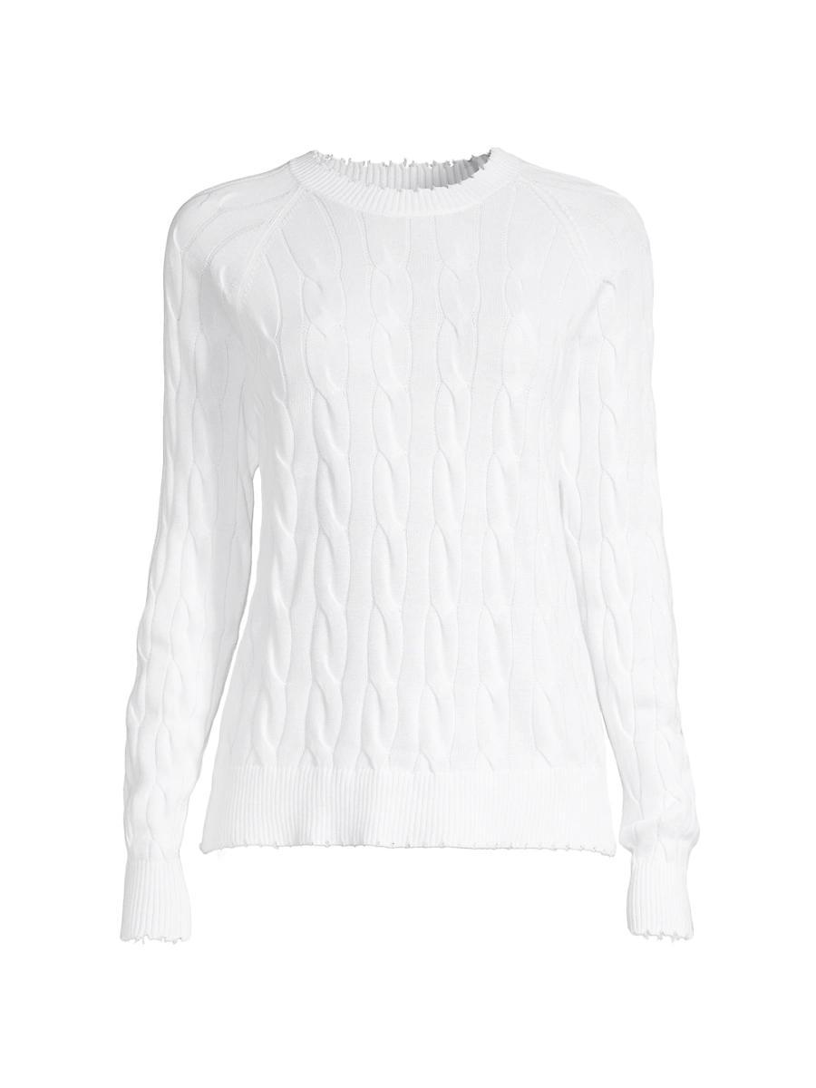 Womens Cable-Knit Sweater Product Image