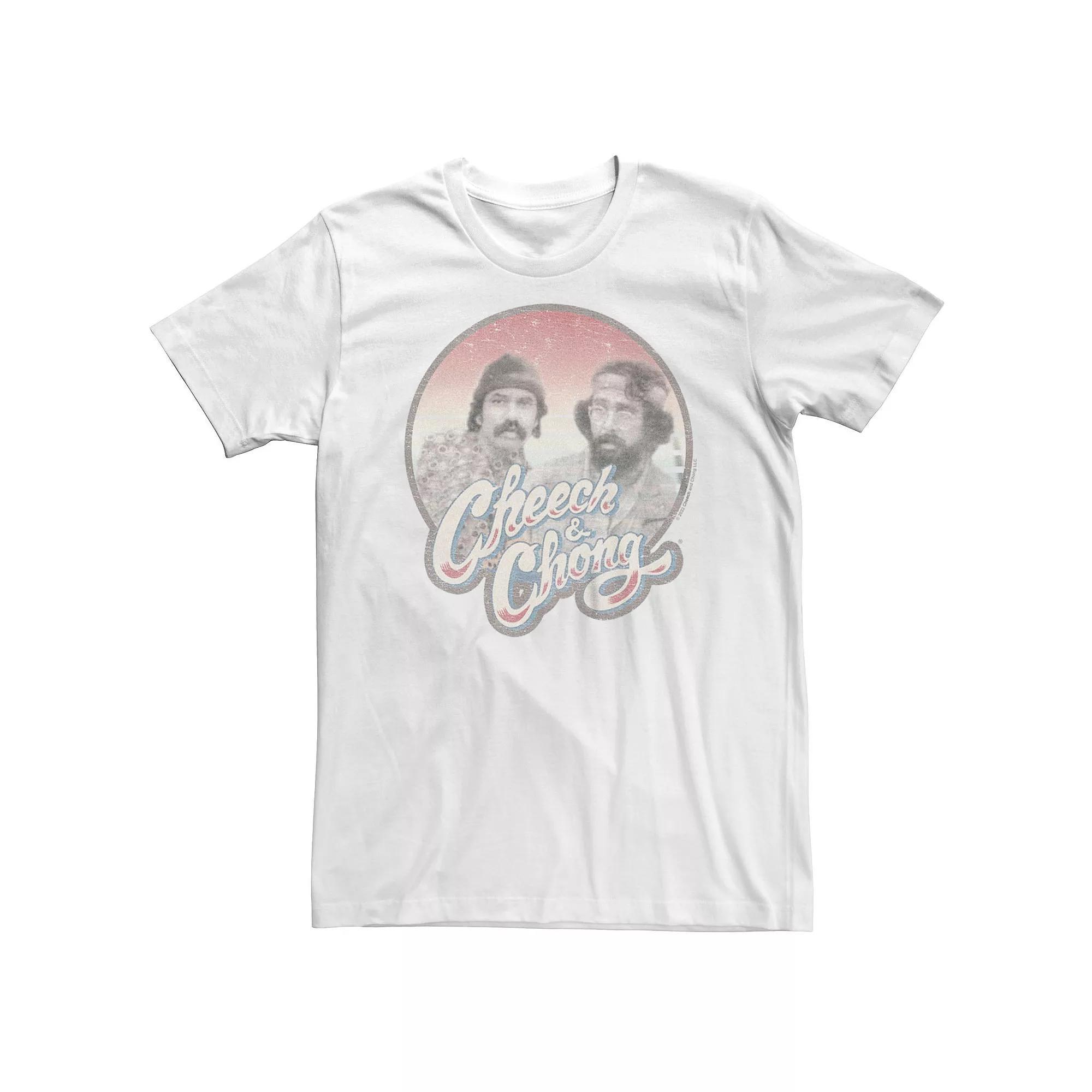Big & Tall Cheech & Chong Circle Tee, Men's, Size: XXL Tall, White Product Image