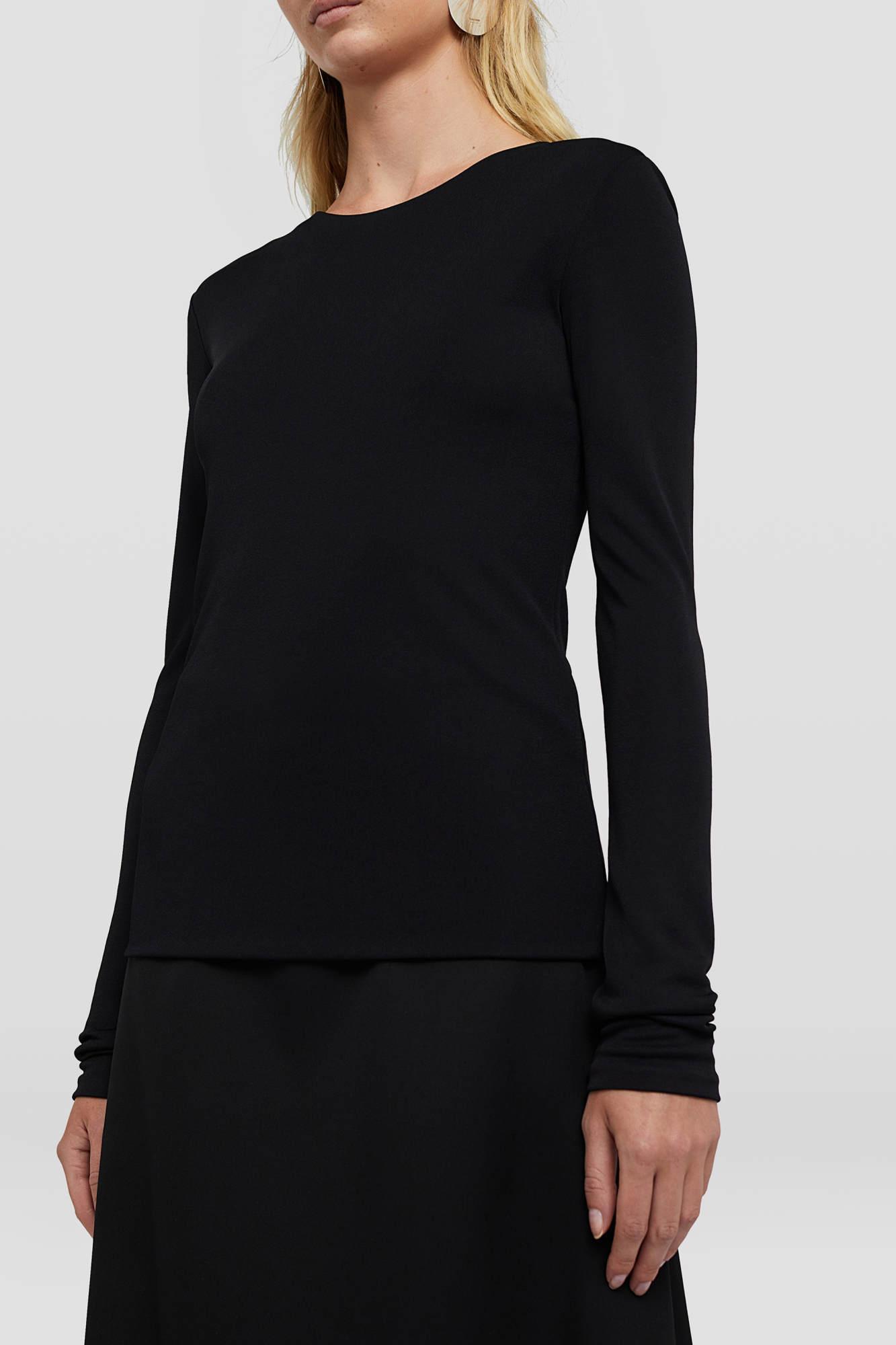 JIL SANDER Long-sleeve Jersey T-shirt In Black Product Image