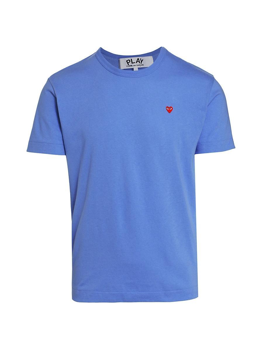 Mens Small Heart Crewneck T-Shirt Product Image