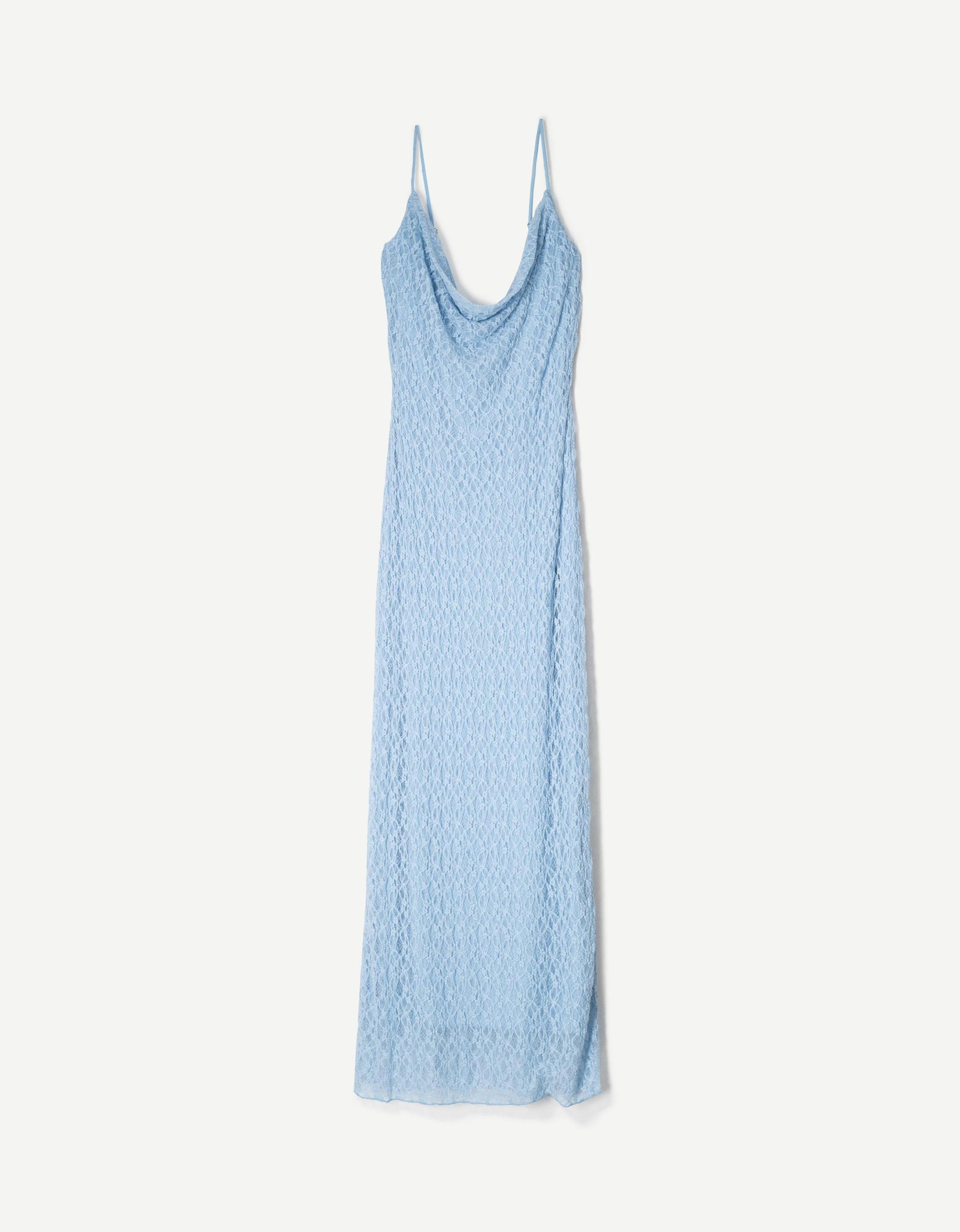 Blonde lace midi dress Product Image