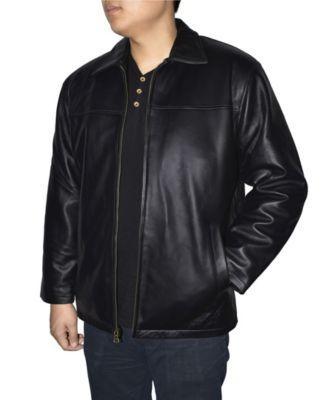 Men's Vintage Leather Lambskin Jacket, Size: Small, Black Product Image