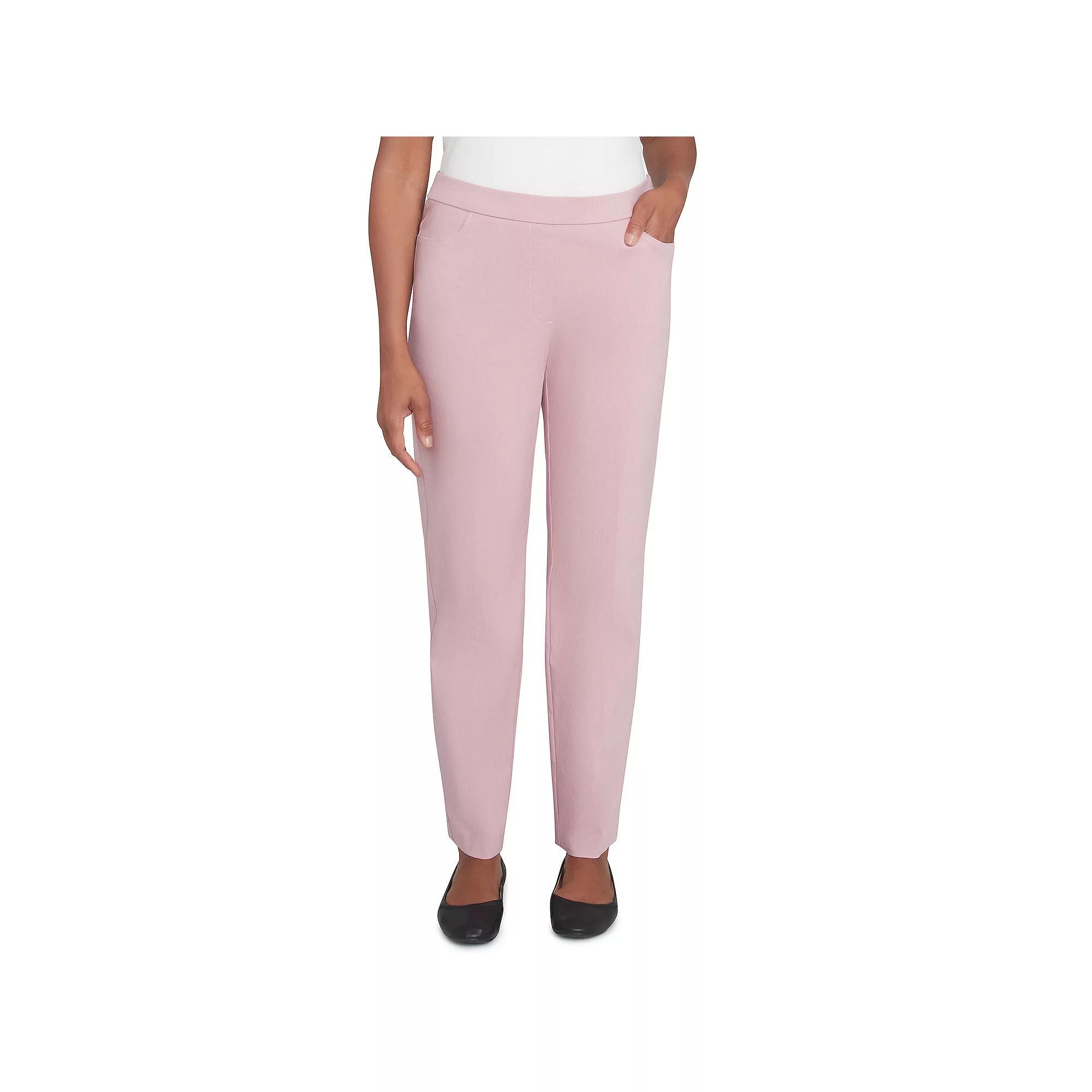 Women's Alfred Dunner Classic Balanced Short Length Pants, Size: 14 Short, Fawn Grey Product Image