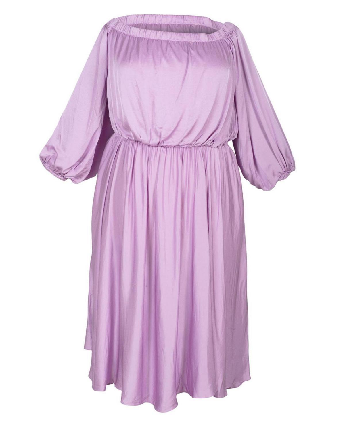 Womens Edwina Satin Midi Dress Product Image
