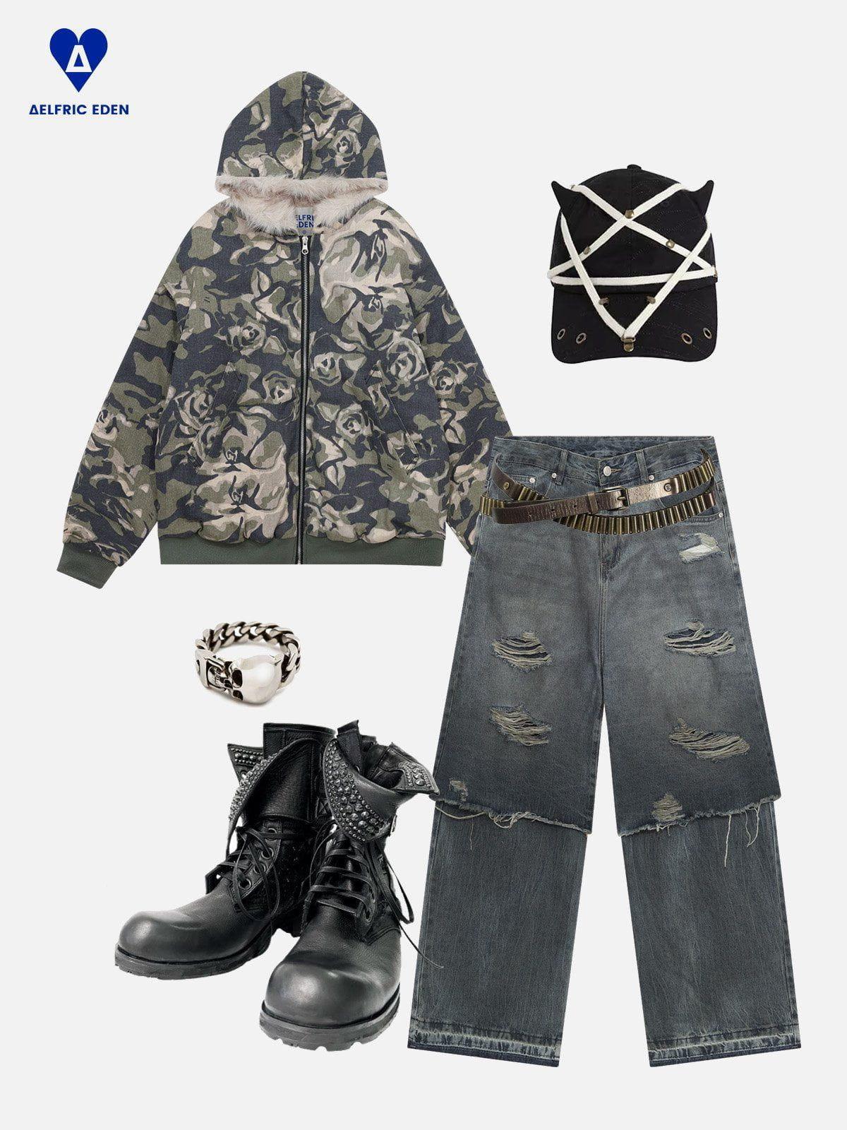 Aelfric Eden Camouflage Cropped Coat Product Image